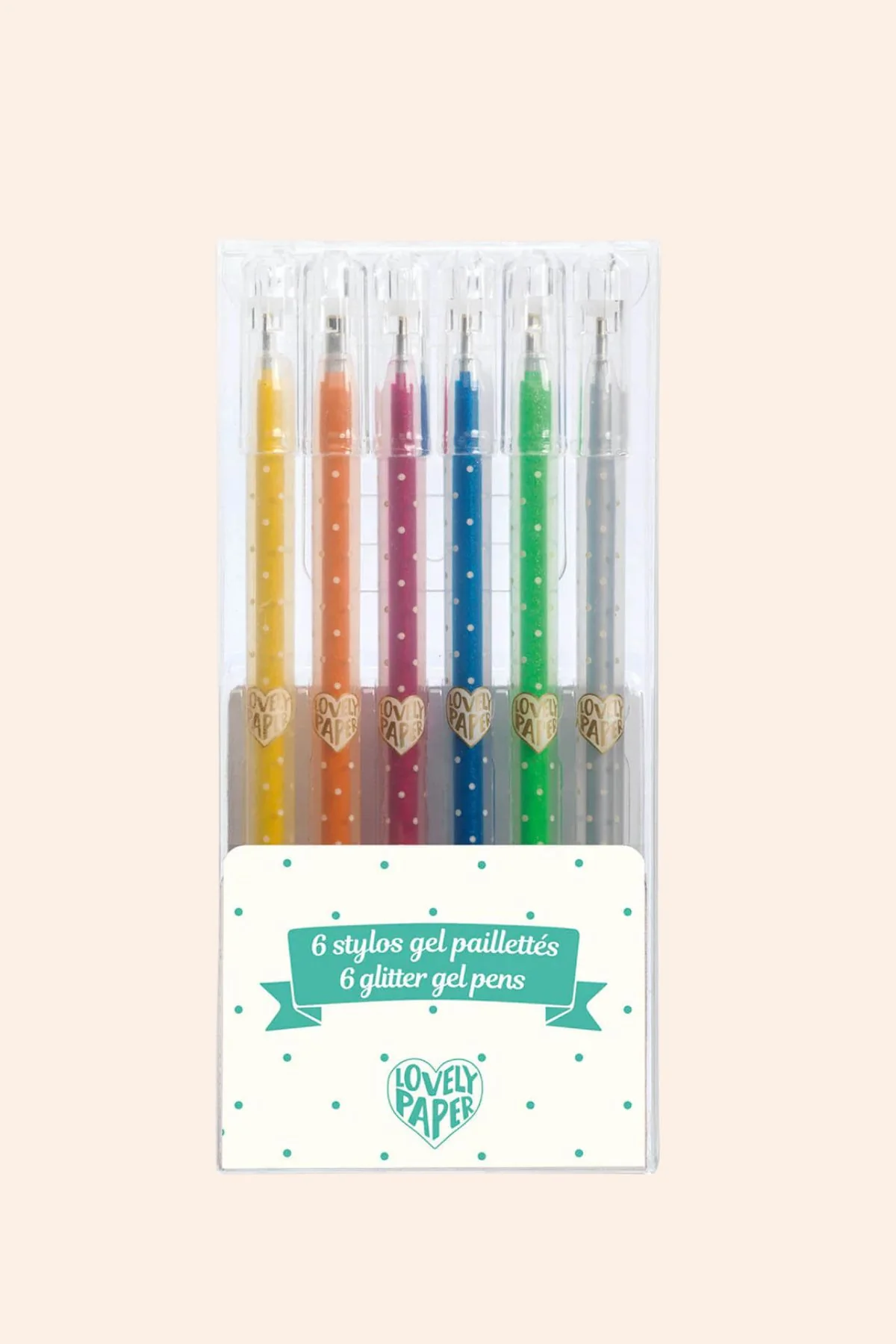 Djeco - 6 Glitter Gel Pens