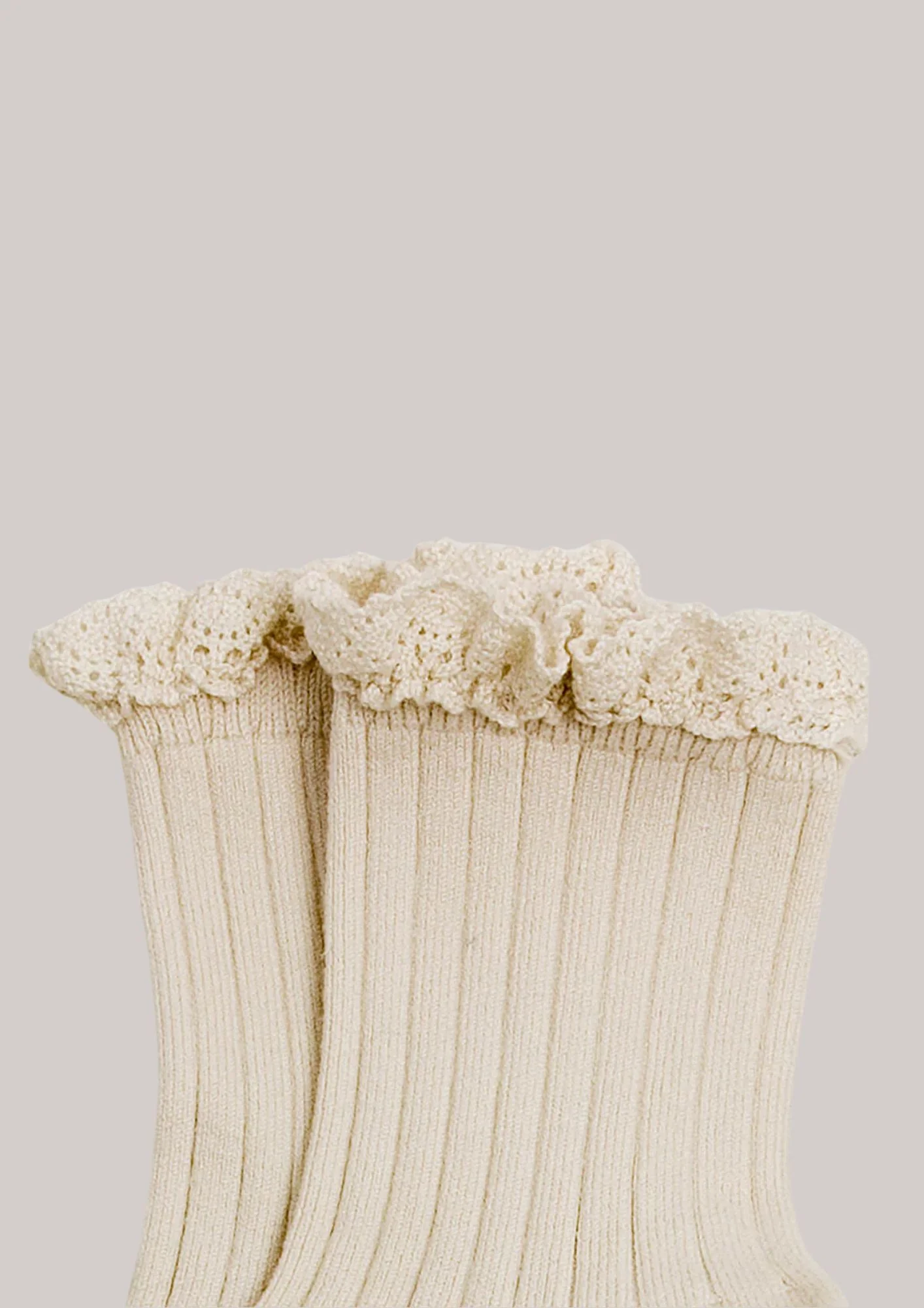 Collégien X Strawberries & Cream  - Annette Doux Agneaux Ankle Socks Lace - Image 2