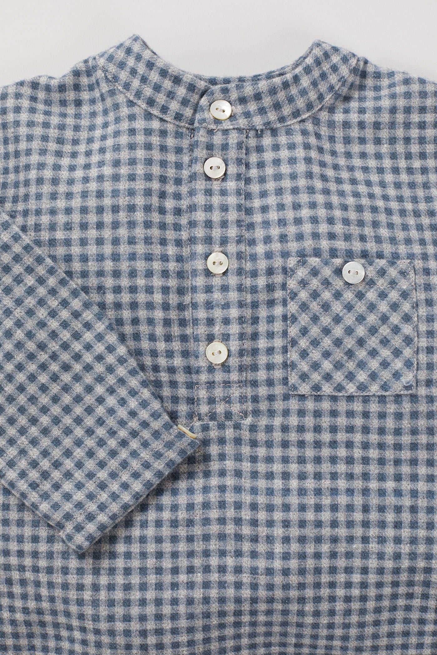 Apple Shirt - Grey-Blue Check - Image 4