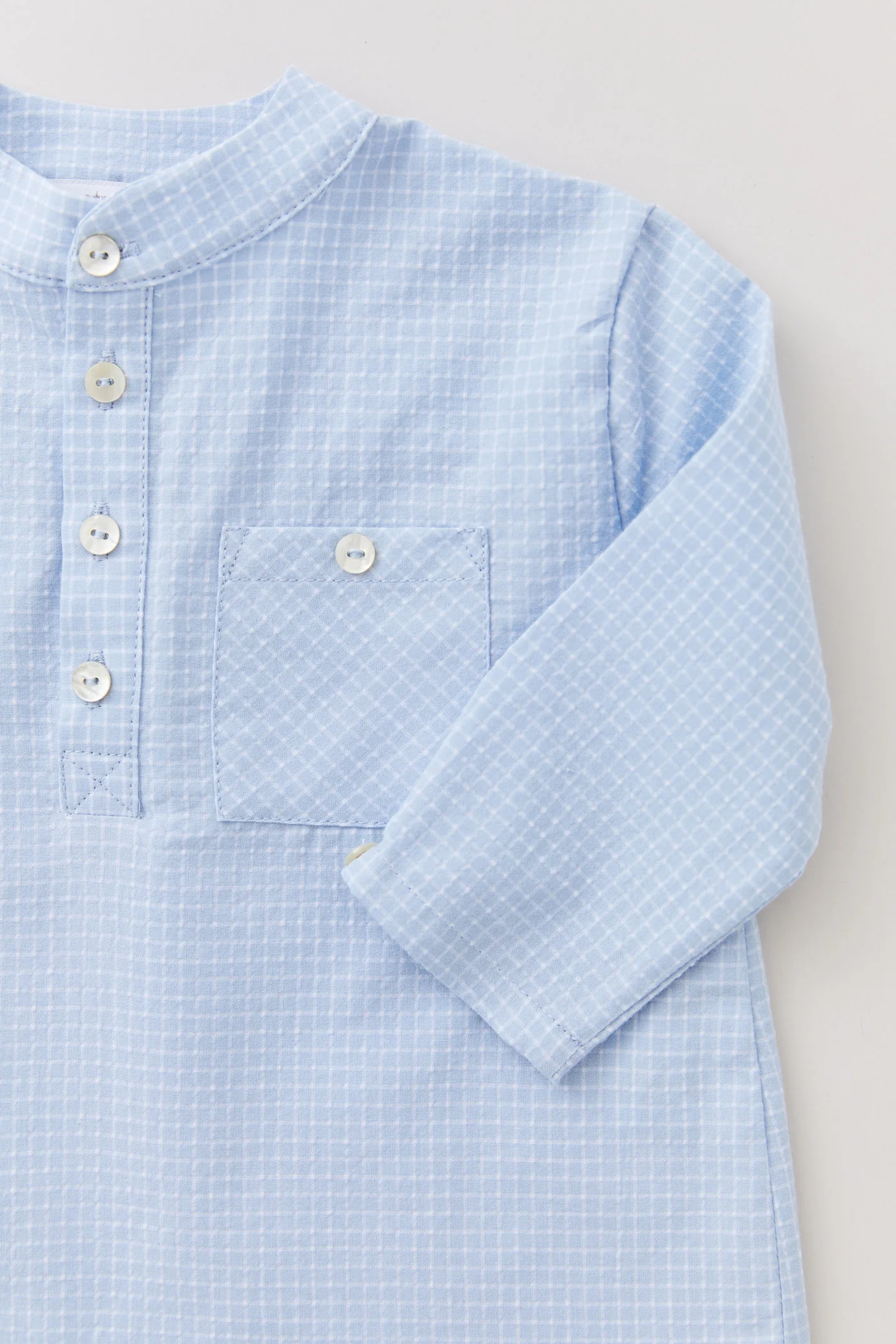 Apple Shirt - Icy Blue Check - Image 3