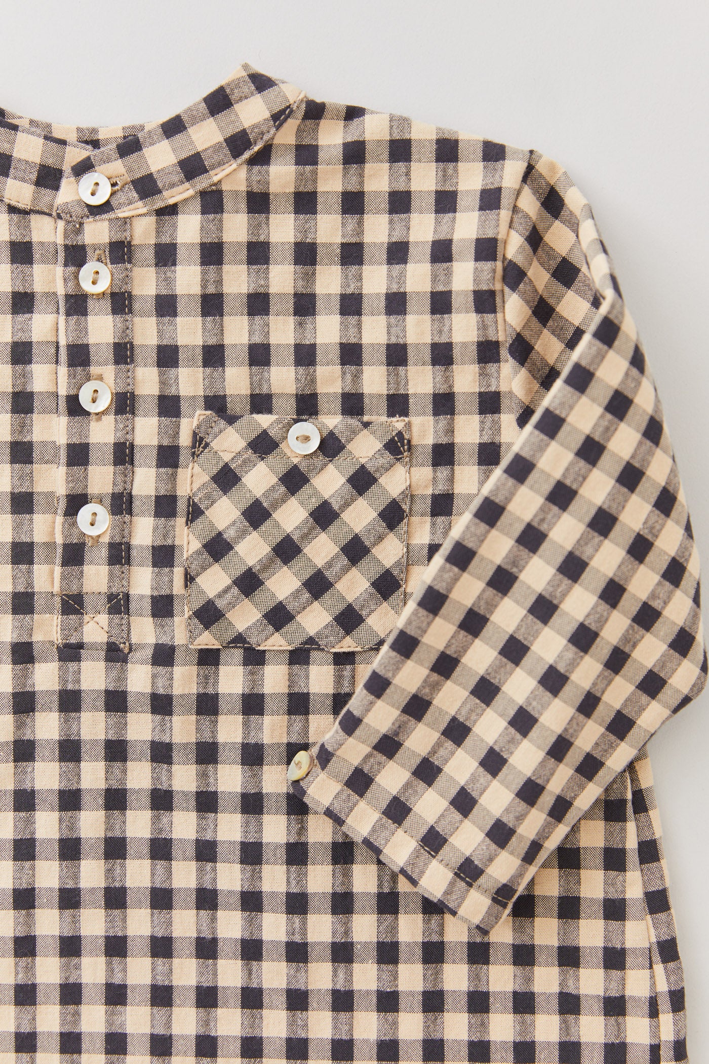 Apple Shirt - Latte Check - Image 5