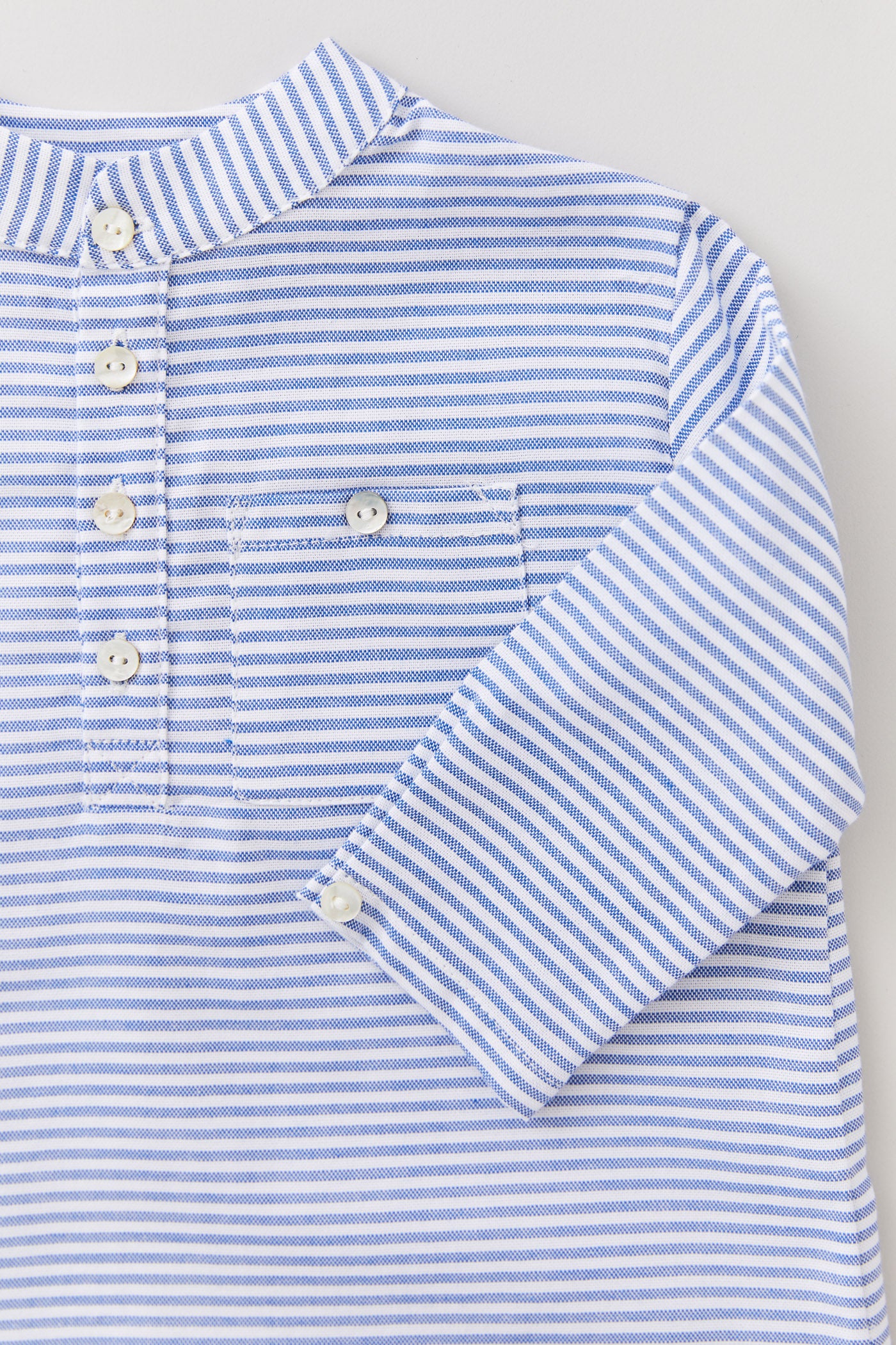 Apple Shirt - Light Blue - White Stripes - Image 3