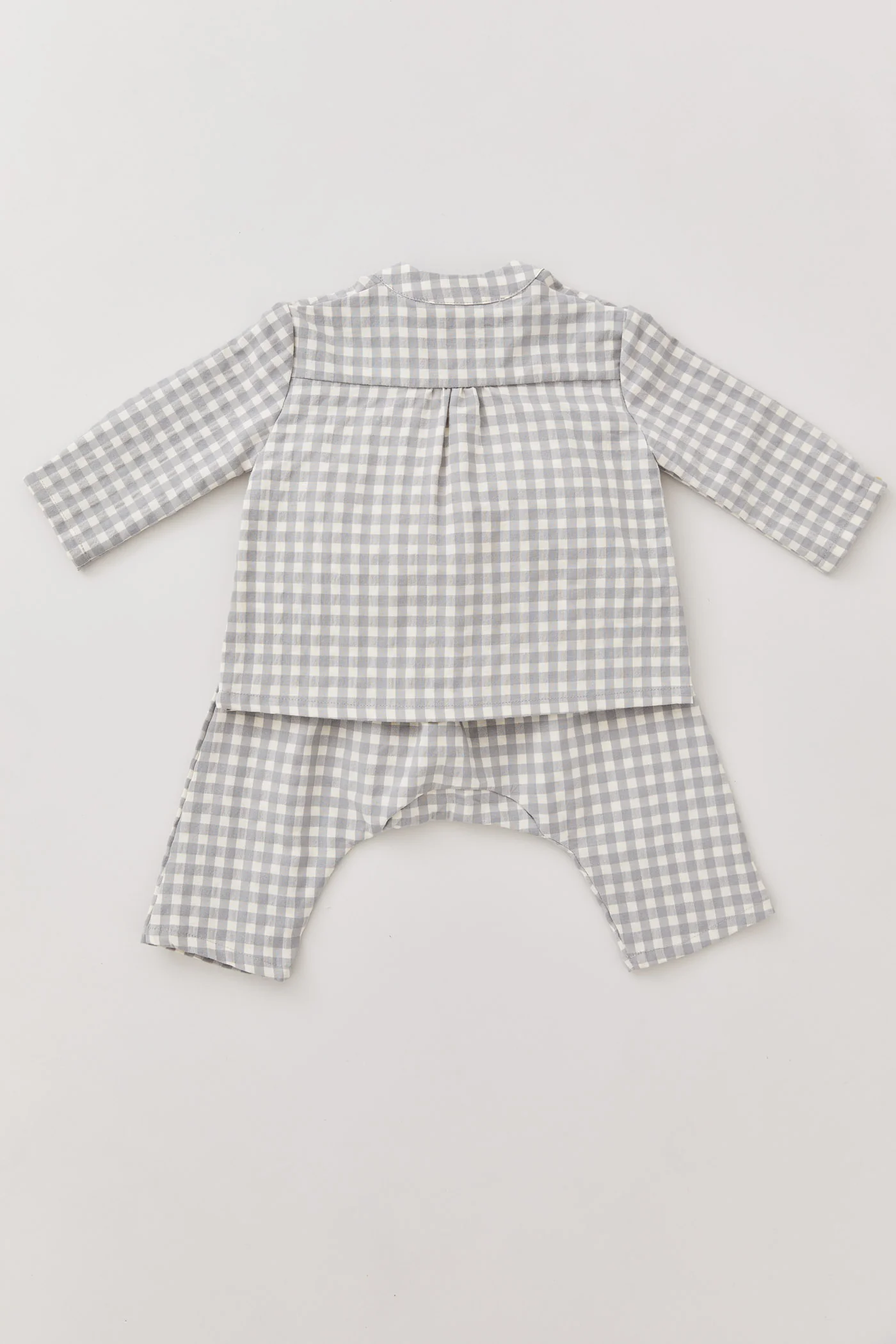 Apple Shirt - Cream-Grey Check - Image 4
