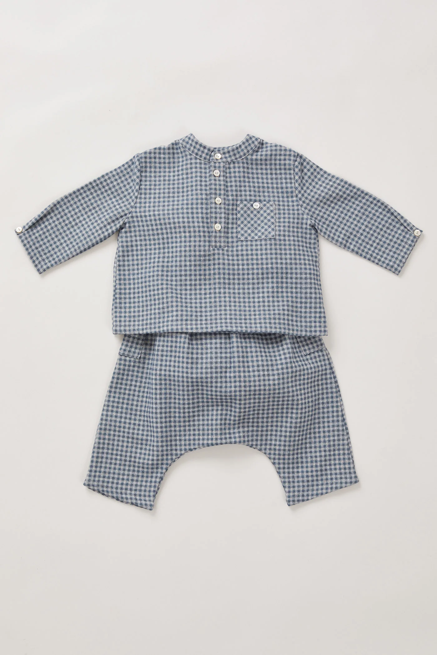 Apple Trousers - Grey-Blue Check - Image 2