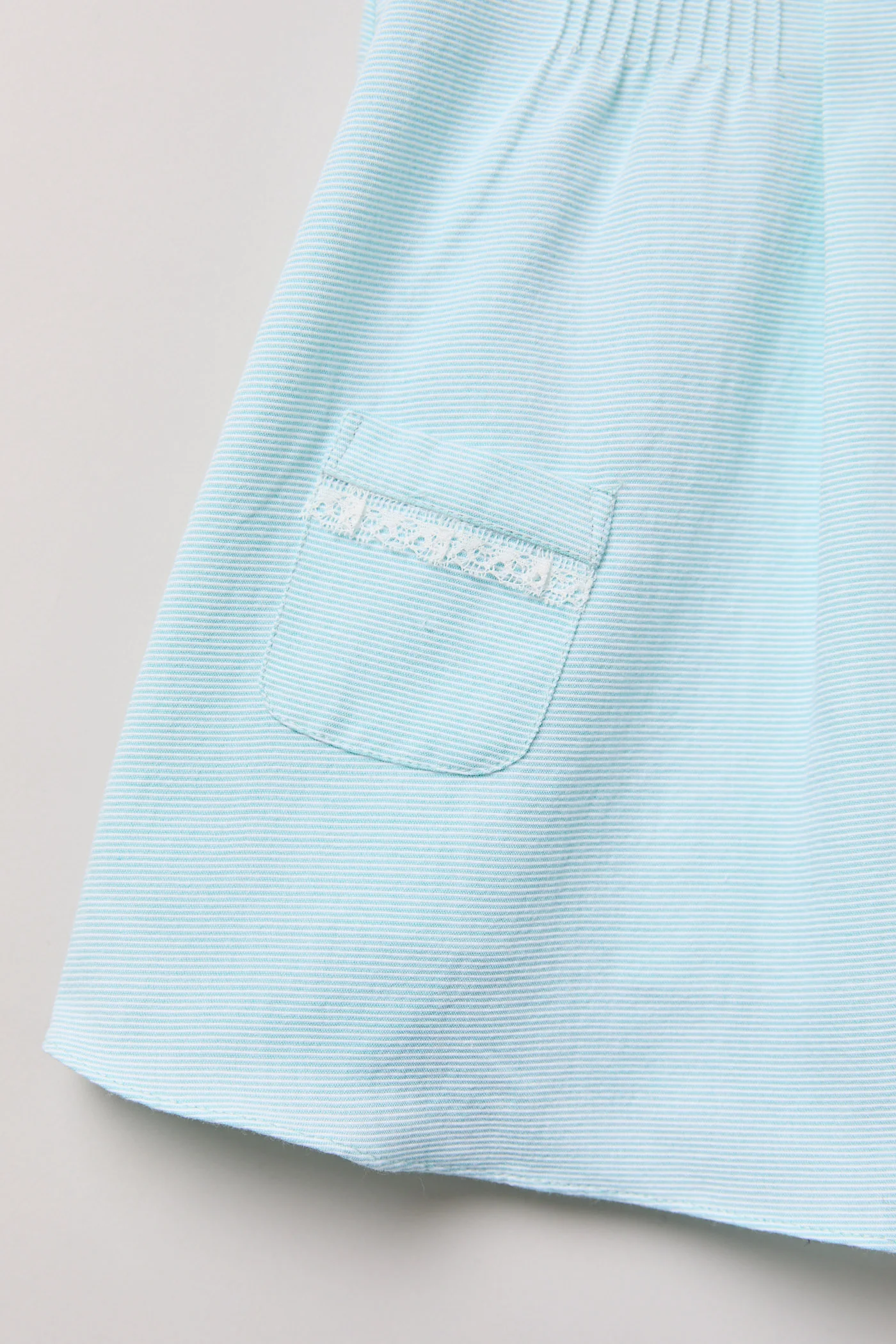 Baby Bubble Dress in Plain Blue Stripes - Image 5