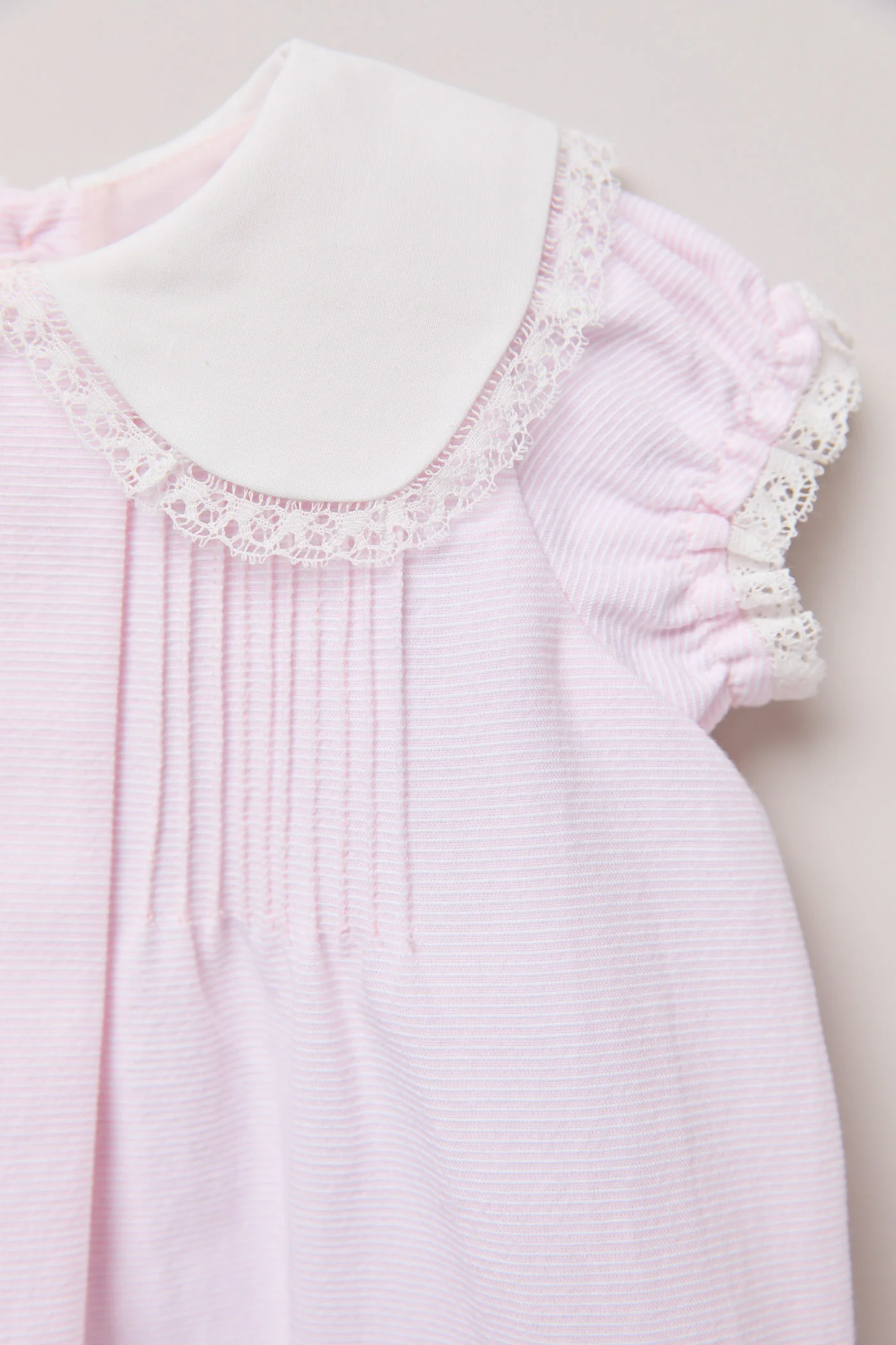 Baby Bubble Dress in Pink Stripes - Image 6
