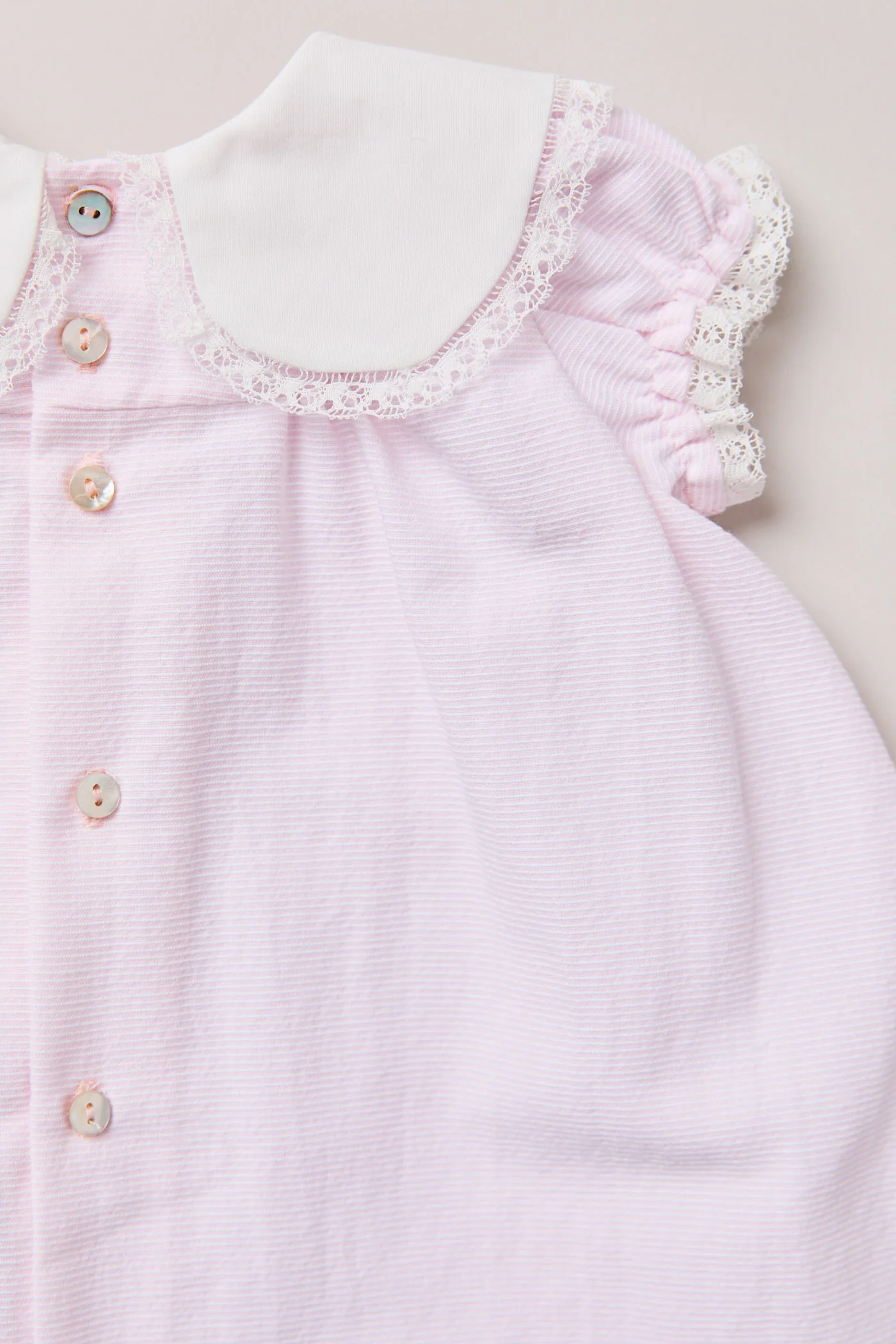Baby Bubble Dress in Pink Stripes - Image 8