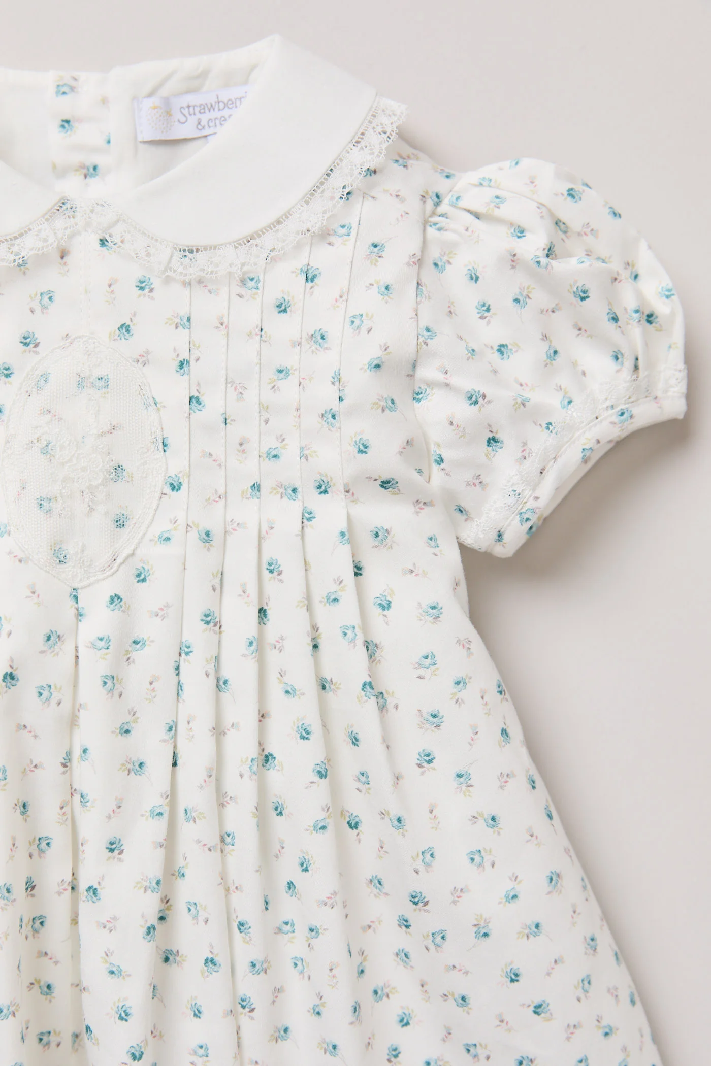 Baby Eloise Dress in Blue Petit Rose - Image 5