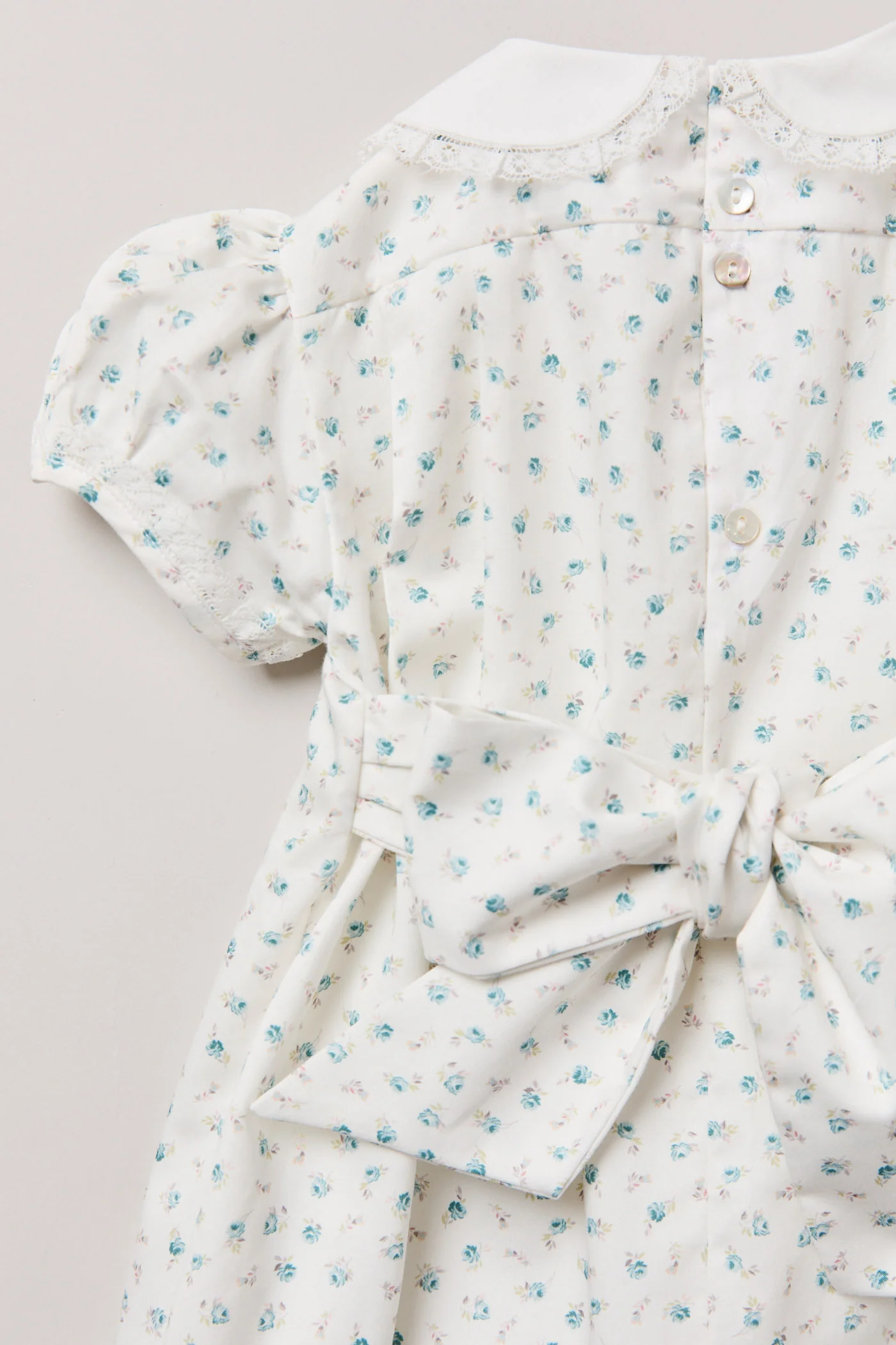 Baby Eloise Dress in Blue Petit Rose - Image 6