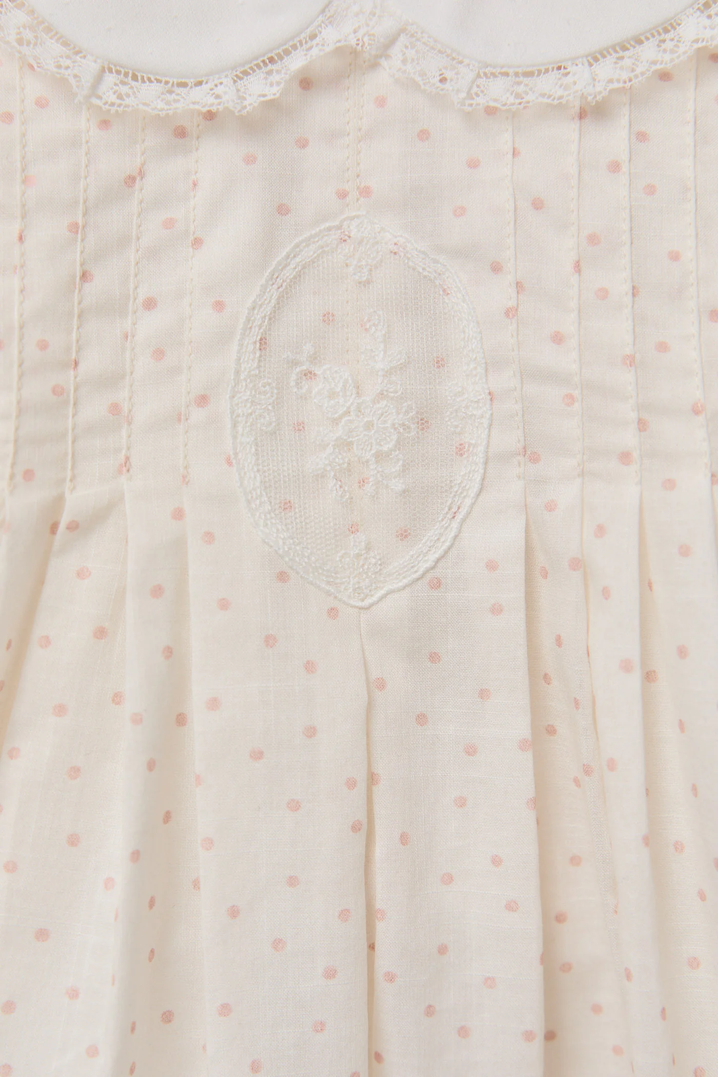 Baby Eloise Dress in Blush Polka Dots - Image 6