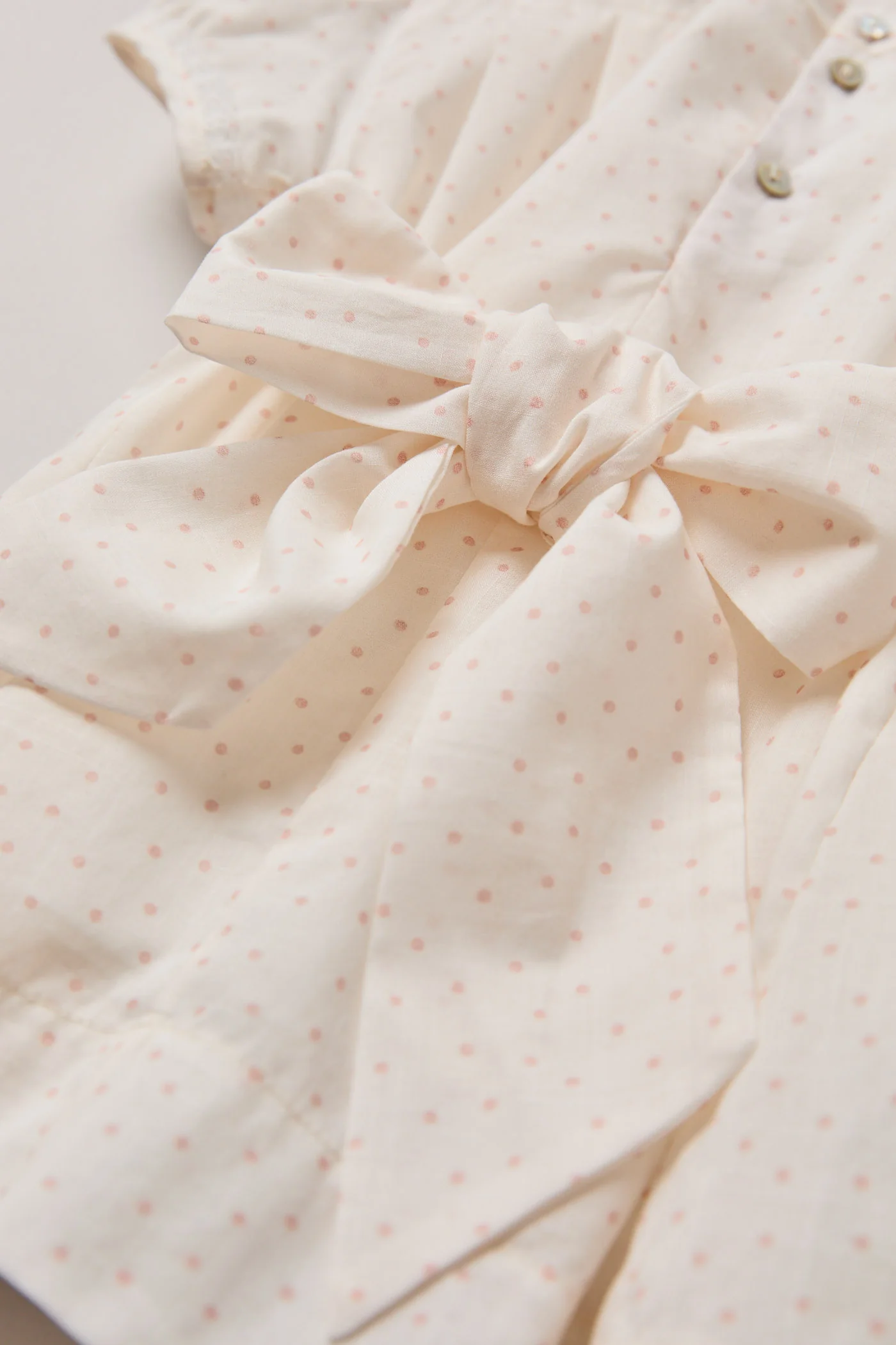 Baby Eloise Dress in Blush Polka Dots - Image 8