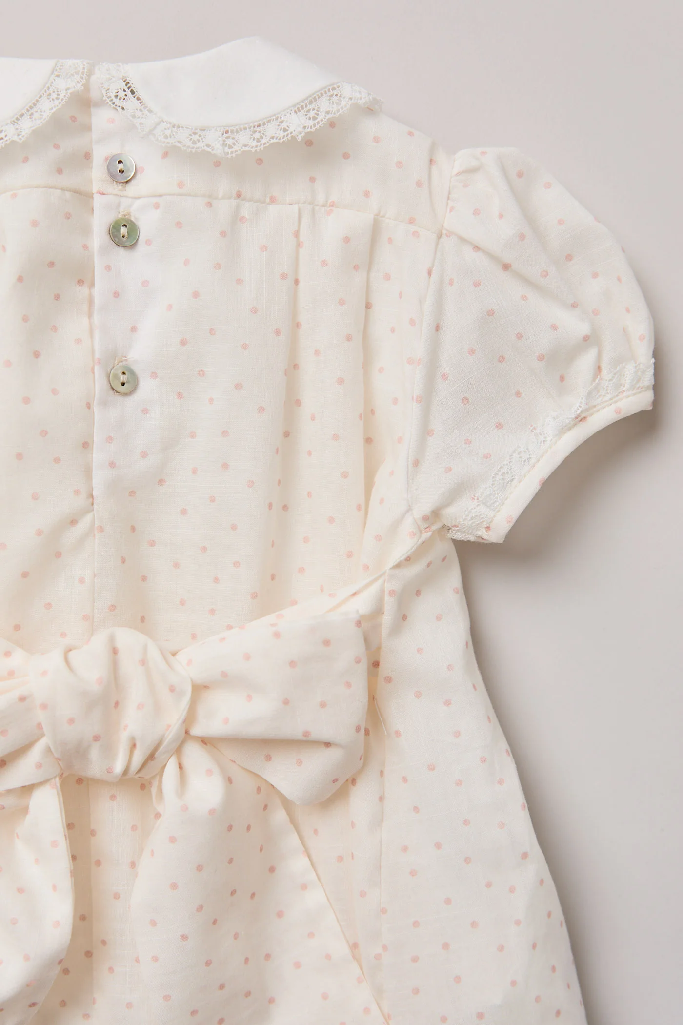 Baby Eloise Dress in Blush Polka Dots - Image 9