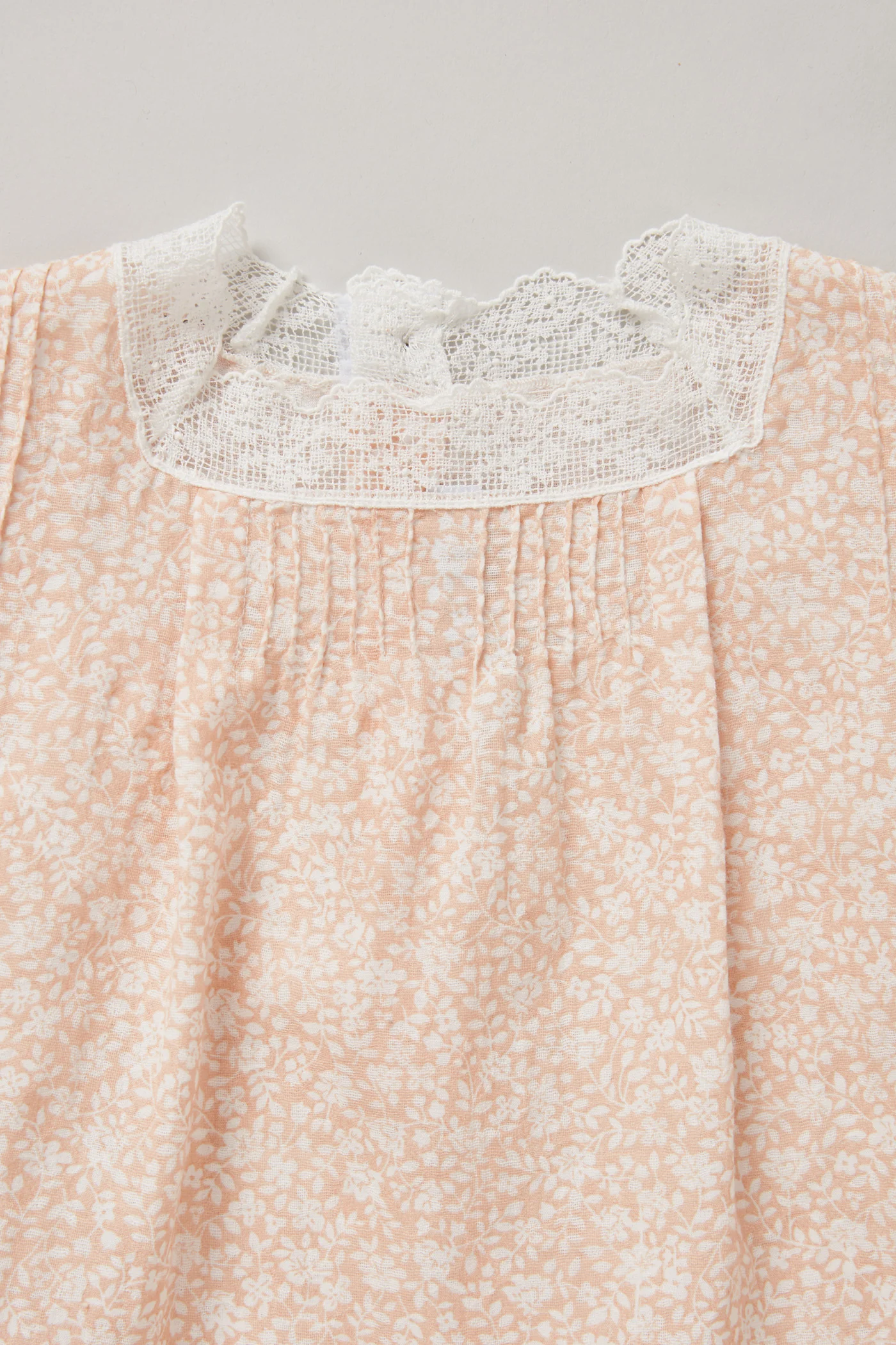 Baby Lullaby Dress Peach Flowers - Image 3