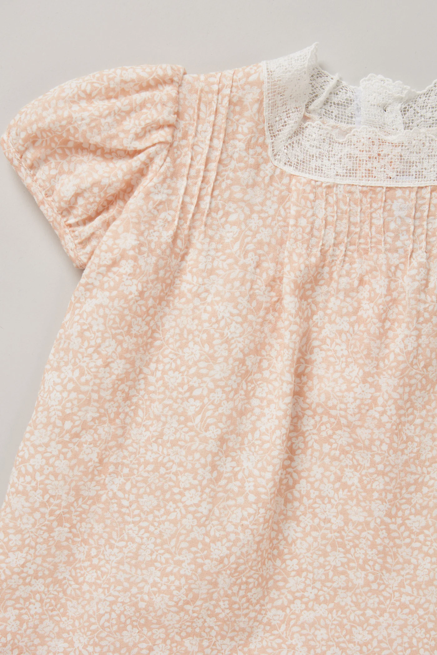 Baby Lullaby Dress Peach Flowers - Image 4