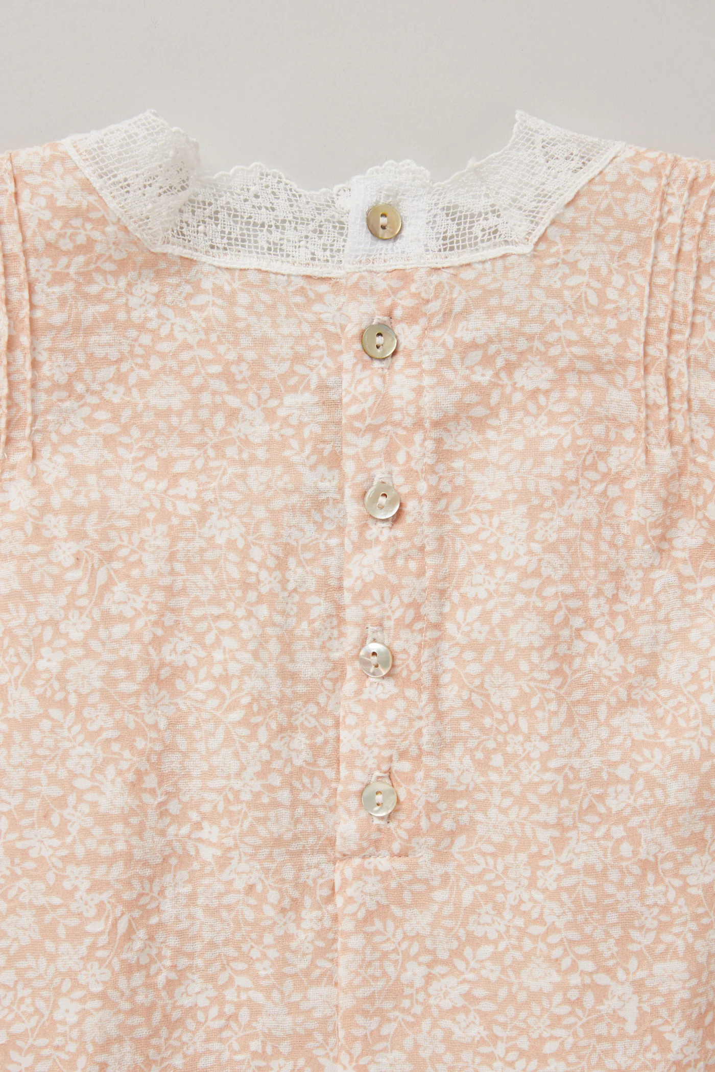 Baby Lullaby Dress Peach Flowers - Image 5
