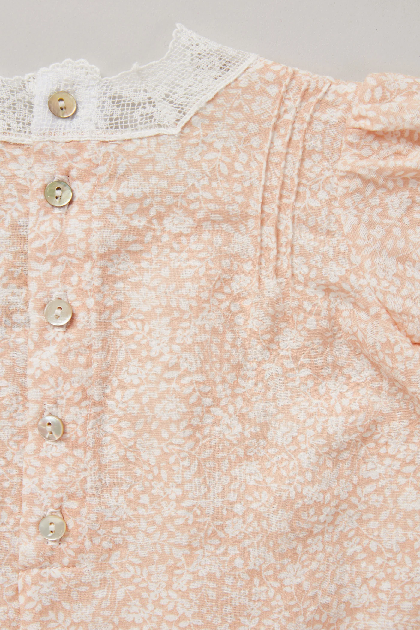 Baby Lullaby Dress Peach Flowers - Image 6