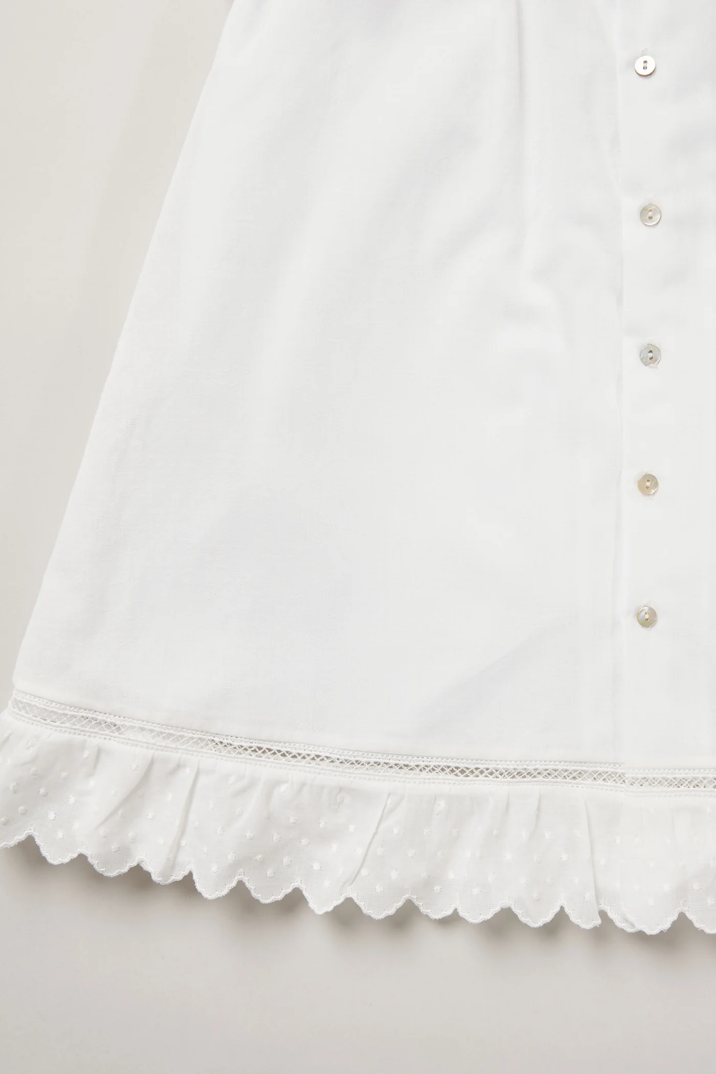 Baby Milk Dress in Soft White Jacquard - Image 6