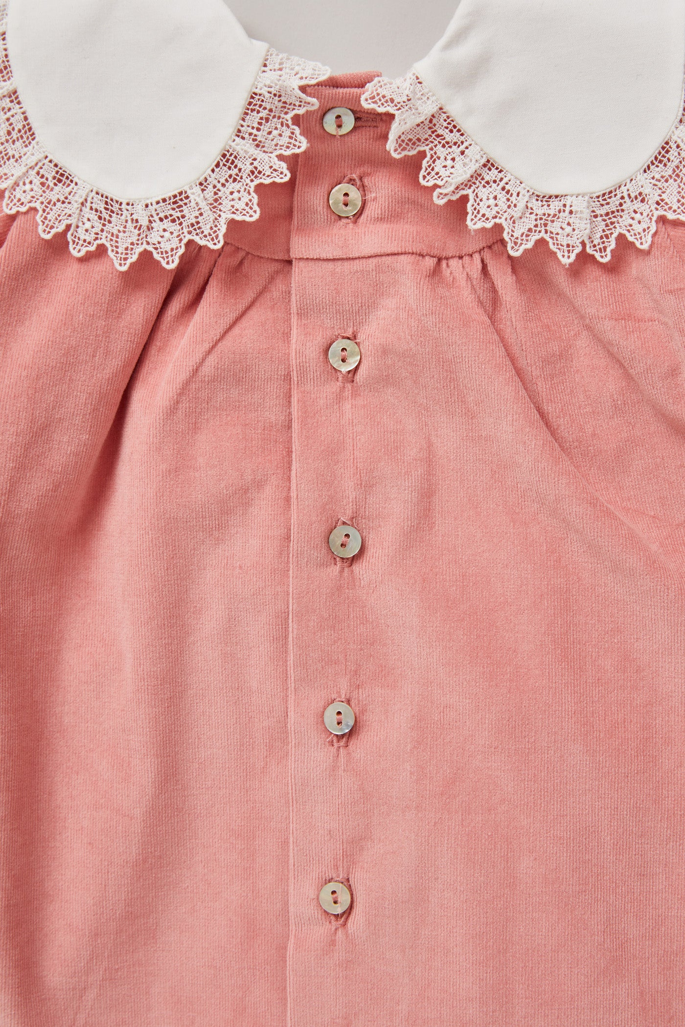Baby Popcorn Dress in Pink Babycord - Image 5