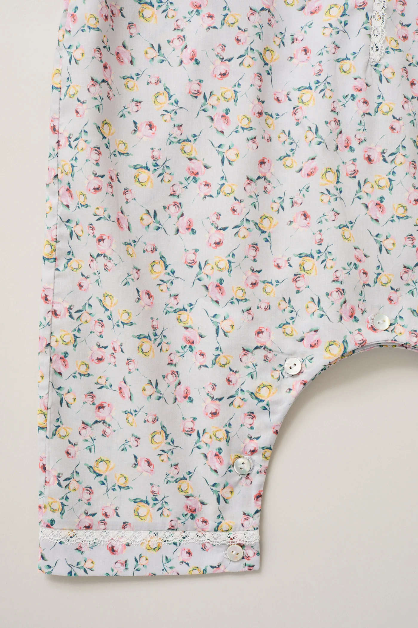 Baby Pyjama in Liberty Print - Lavender Rose - Image 5