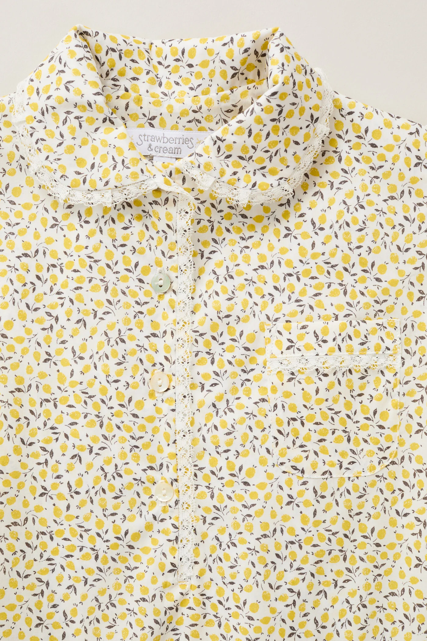 Baby Pyjama in Liberty Lemons Print - Image 3