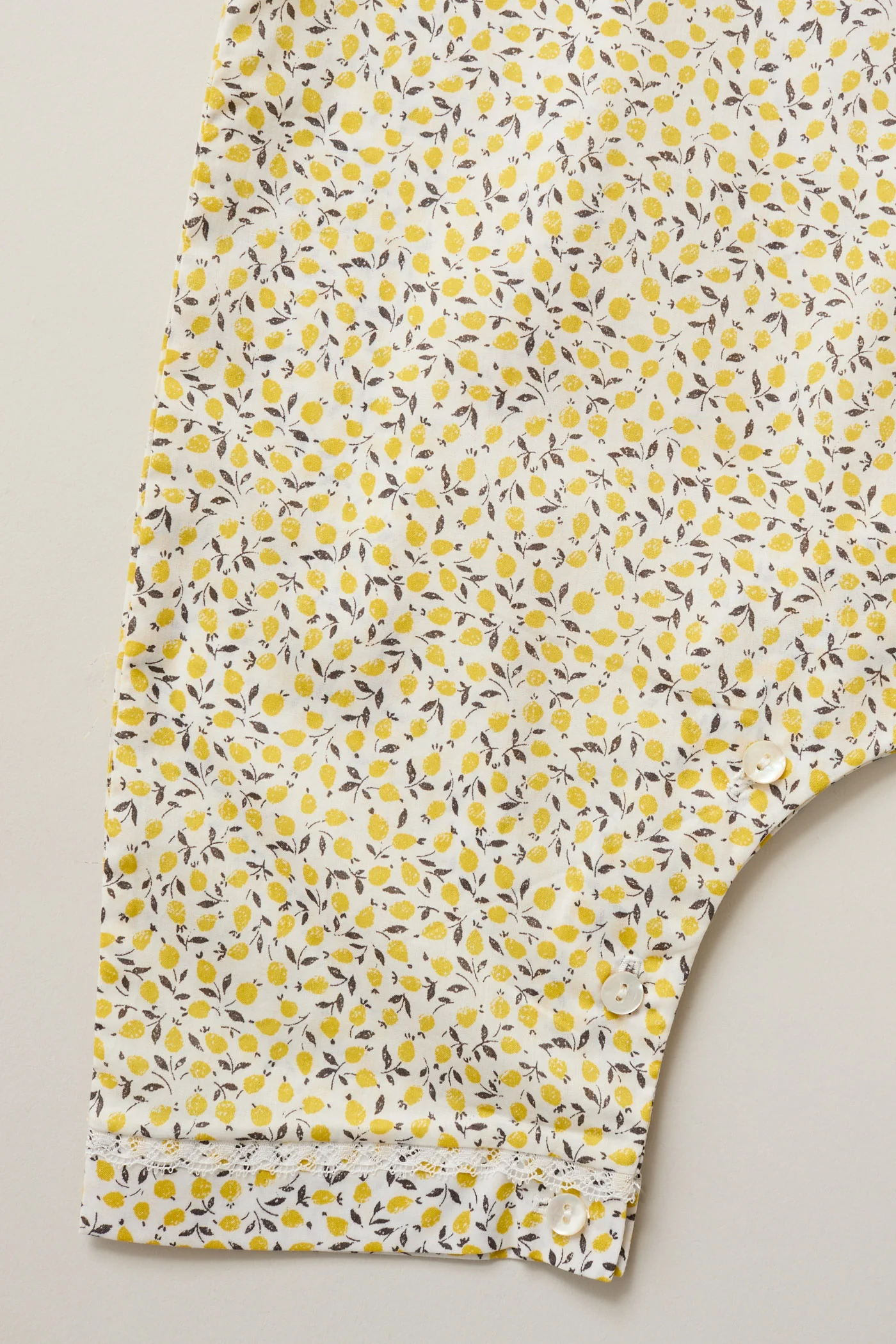 Baby Pyjama in Liberty Lemons Print - Image 5