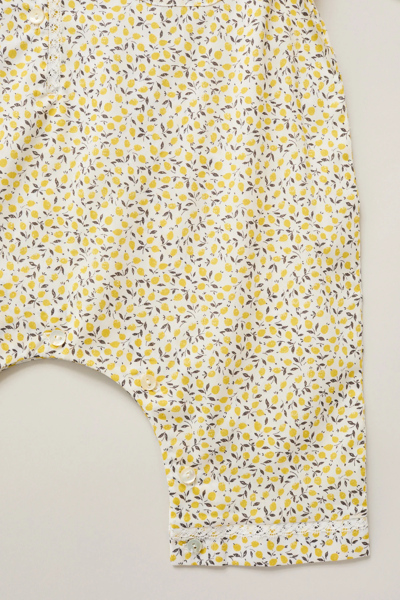 Baby Pyjama in Liberty Lemons Print - Image 6
