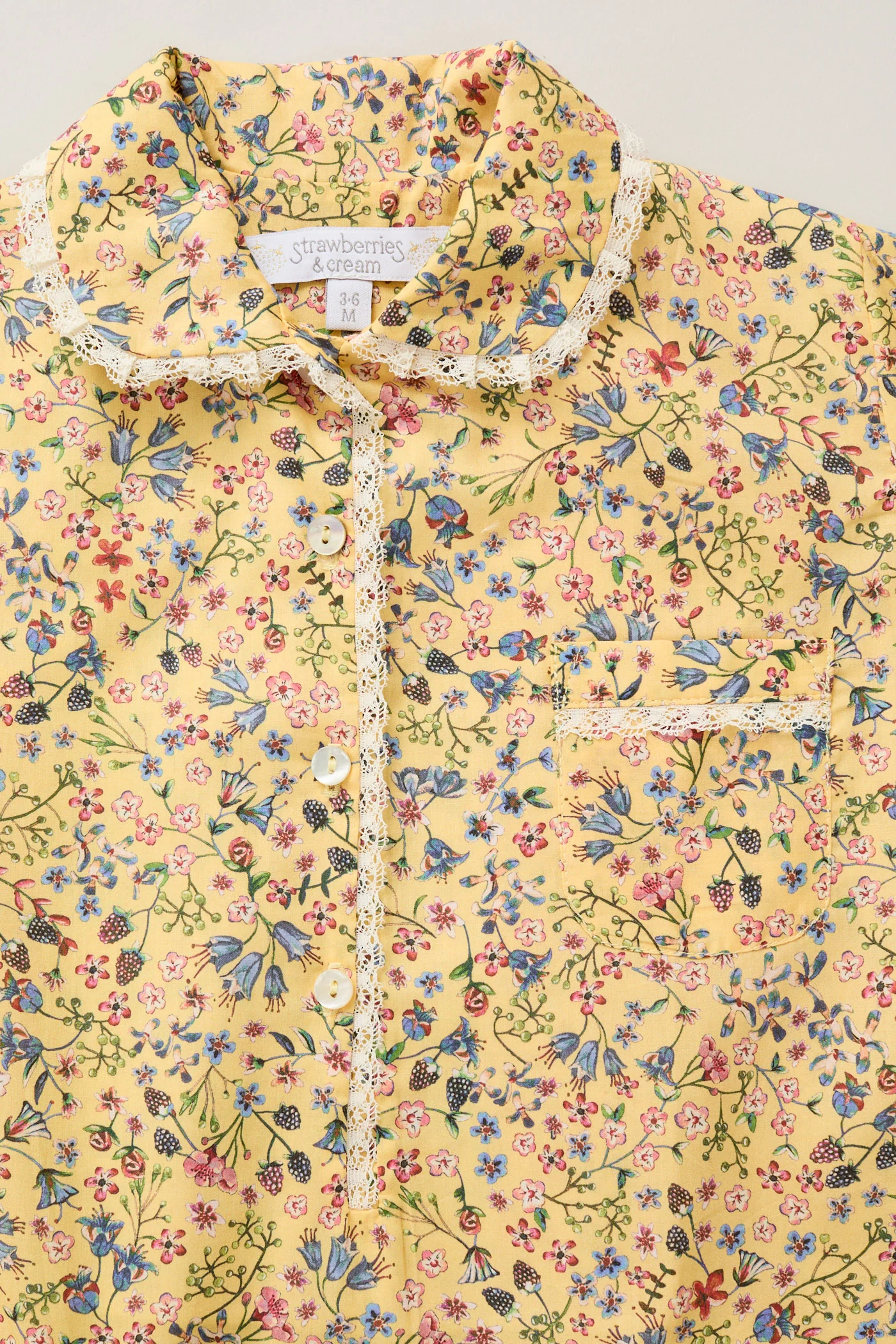 Baby Pyjama in Yellow Flowers - Image 3