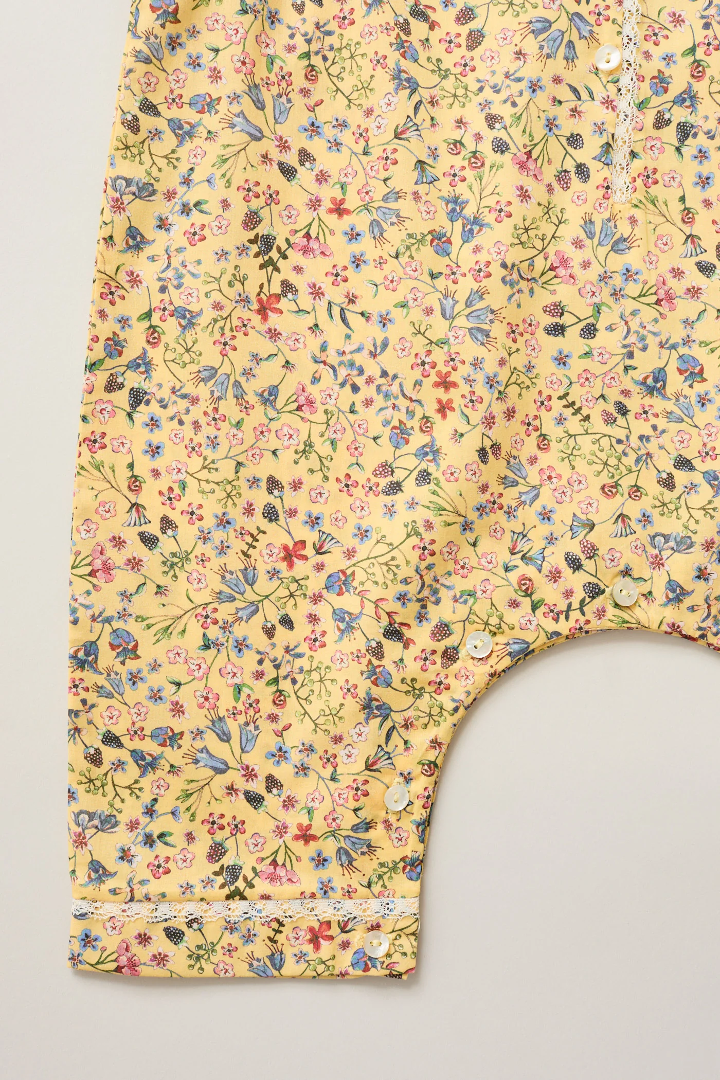 Baby Pyjama in Yellow Flowers - Image 4