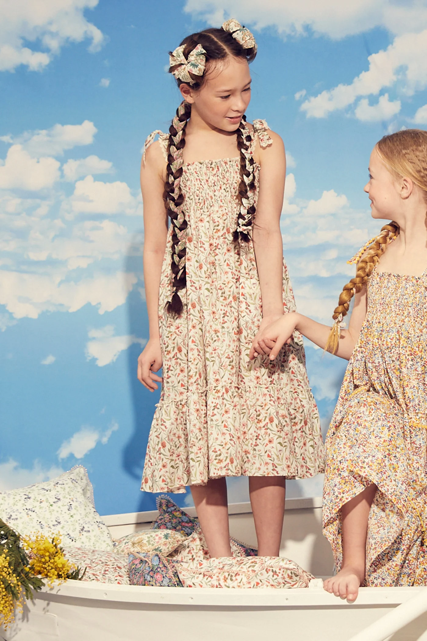Bee Dress- Liberty Print - Red Flowers - Image 4