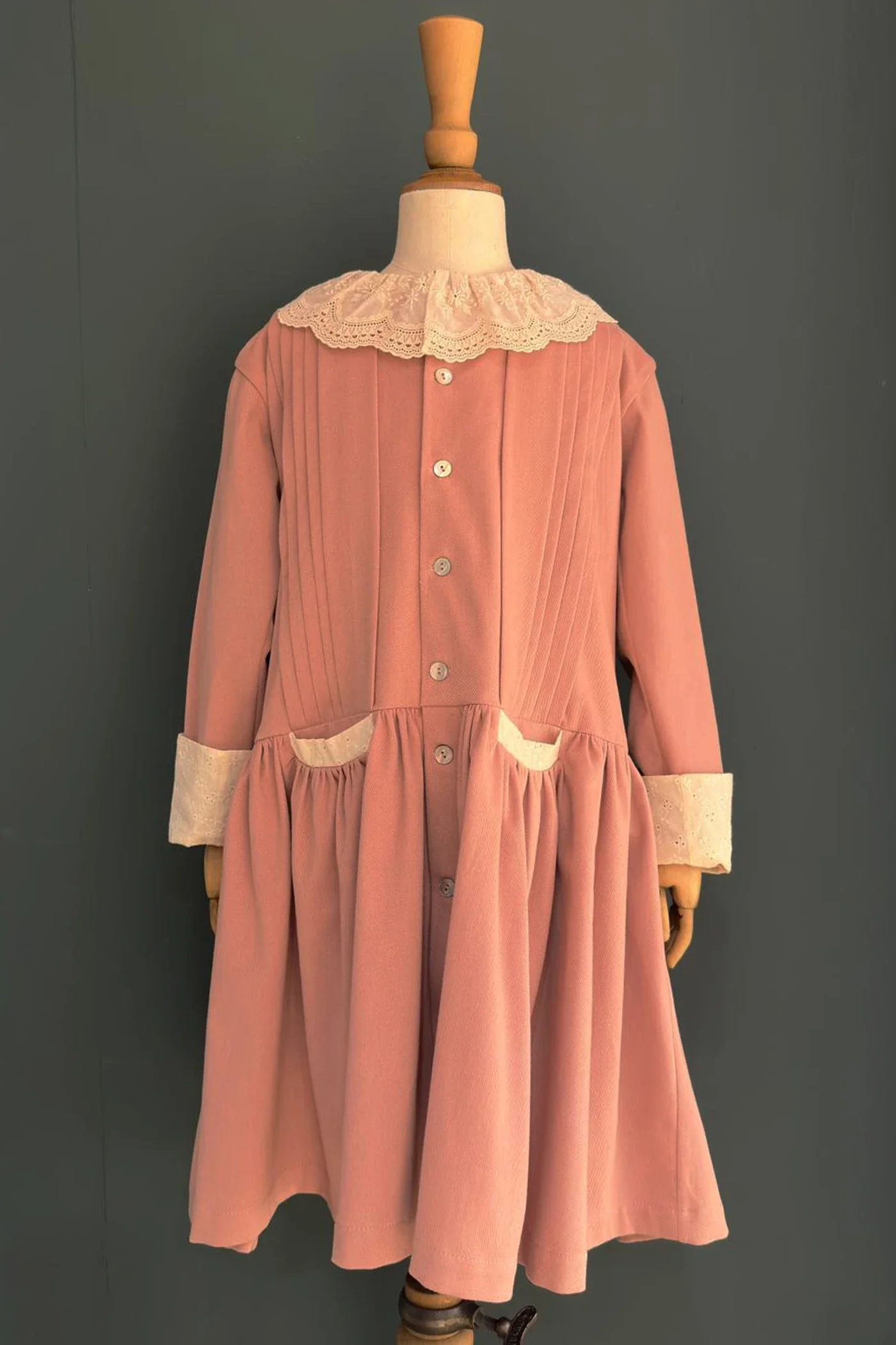 Pretzel Dress in Dusty Cloud
