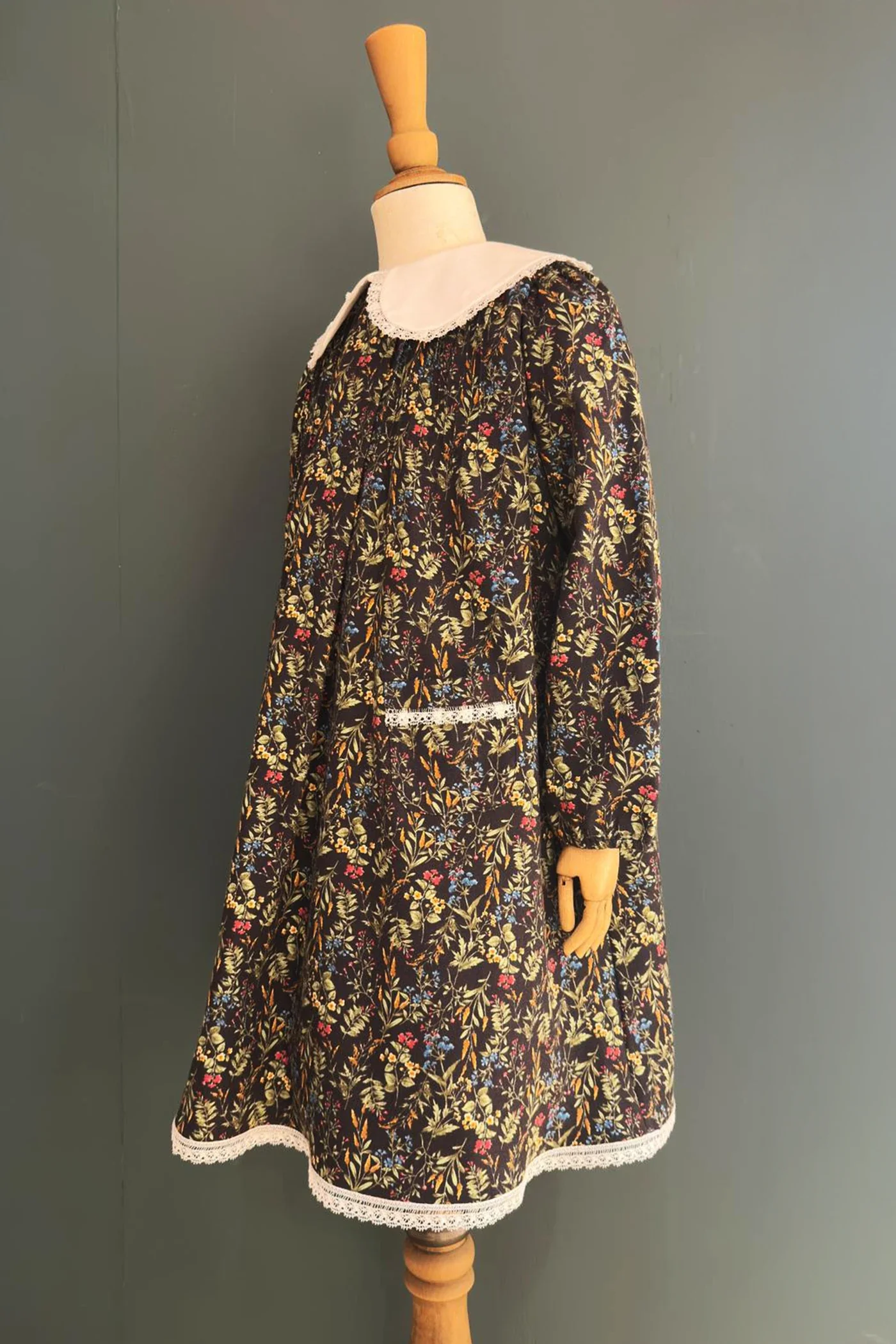 Bubble Dress in Autumn Meadow Cord - Image 4