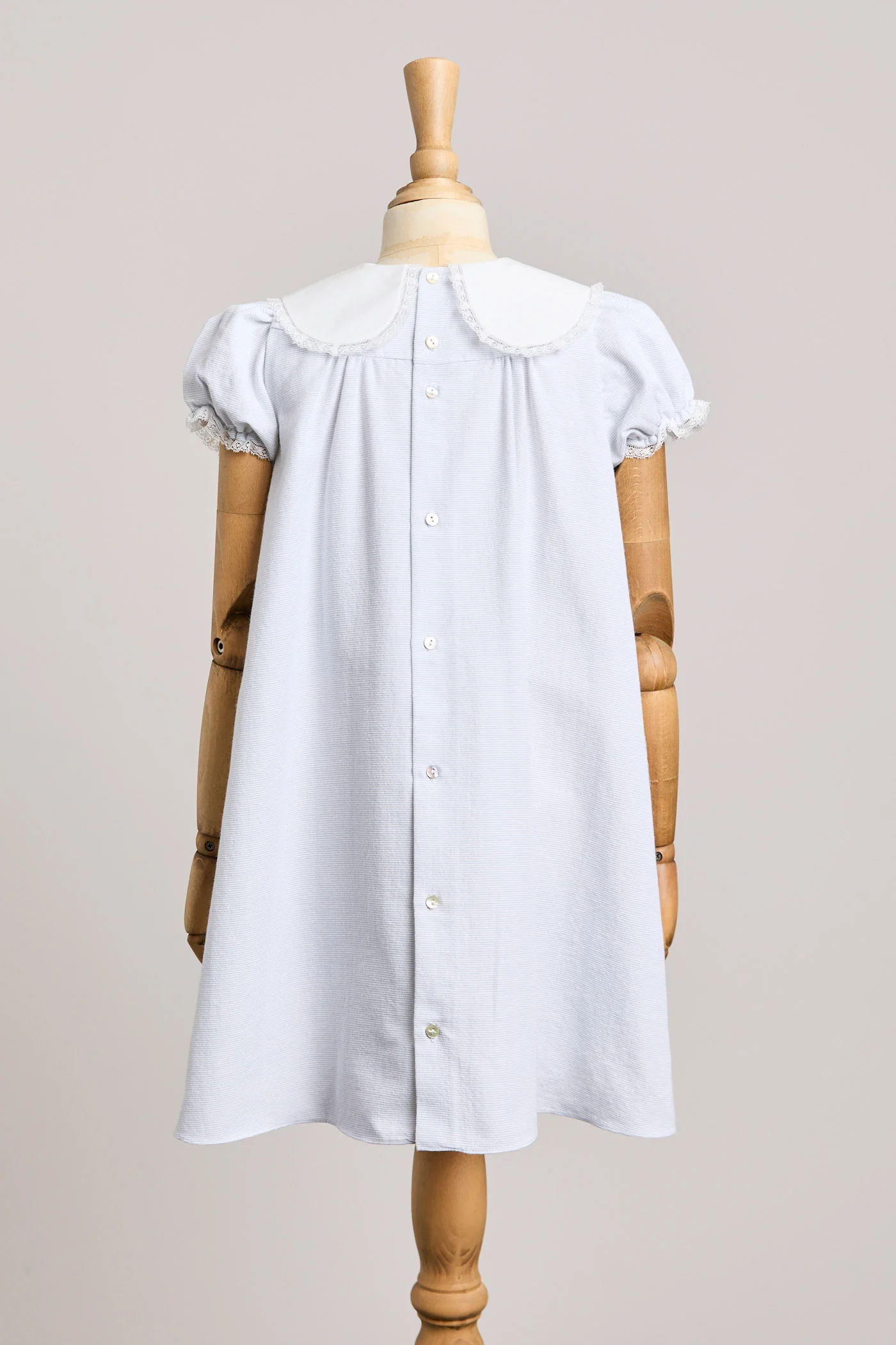 Bubble Dress in Plain Stripes Grey - Image 2