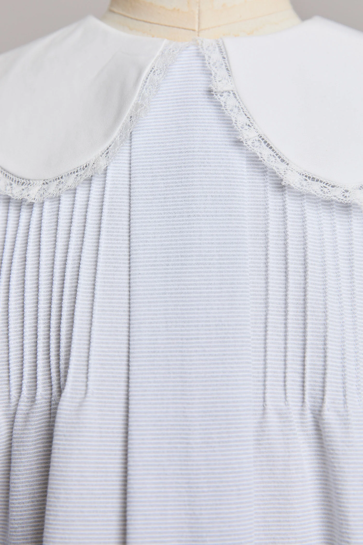 Bubble Dress in Plain Stripes Grey - Image 7