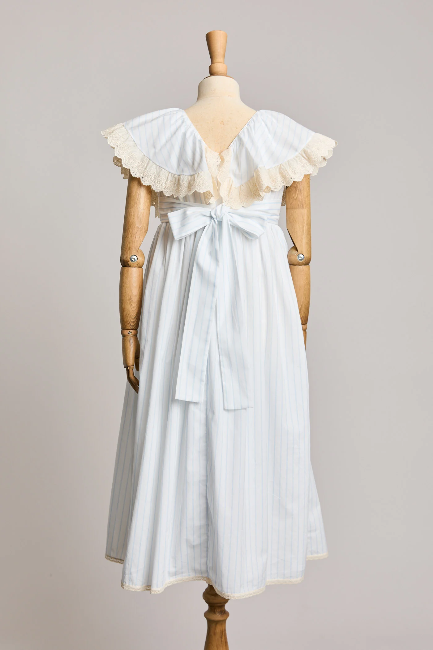 Butterfly Dress Blue Stripes - Image 3