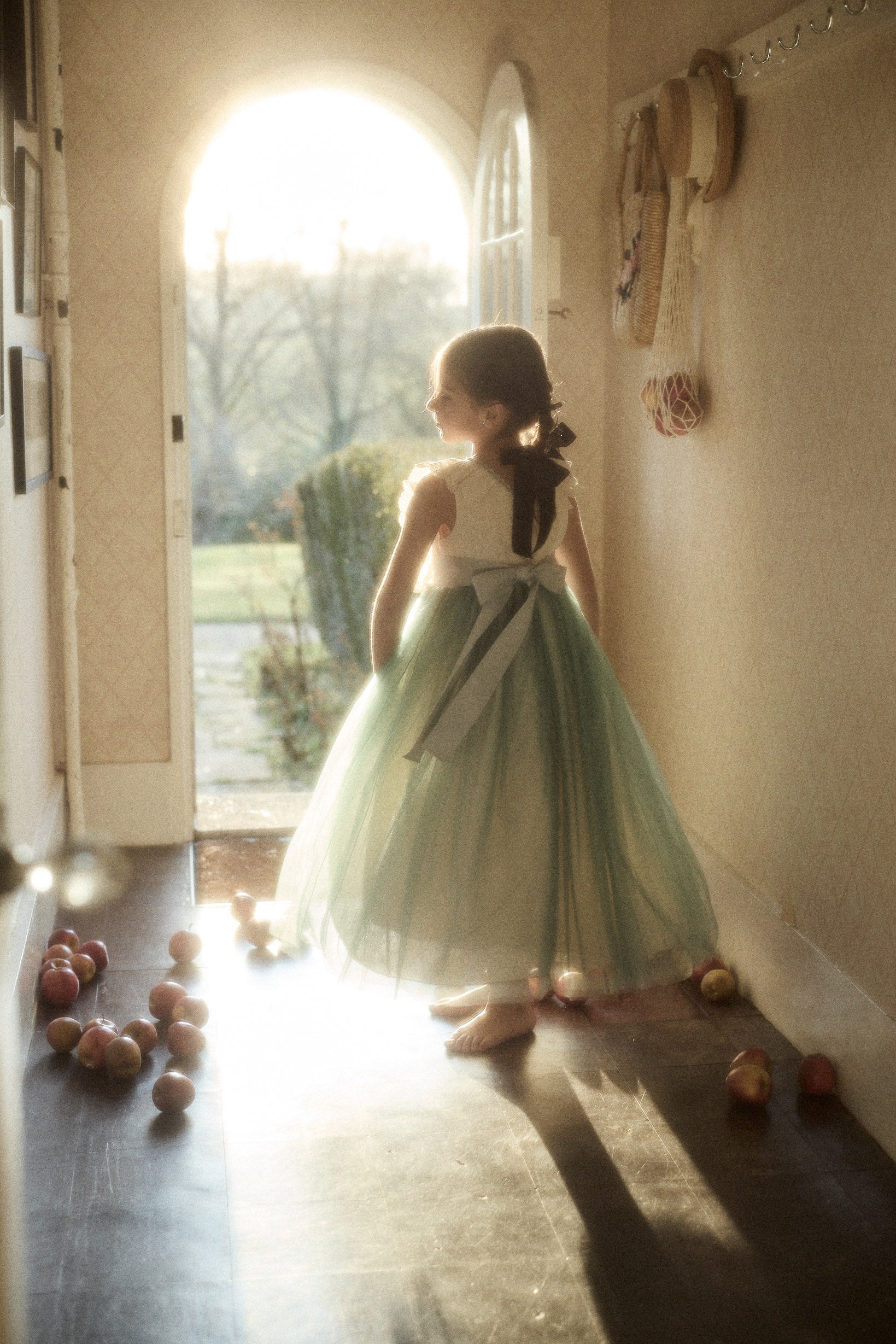 Butterfly Dress in Cream Mint - Image 9