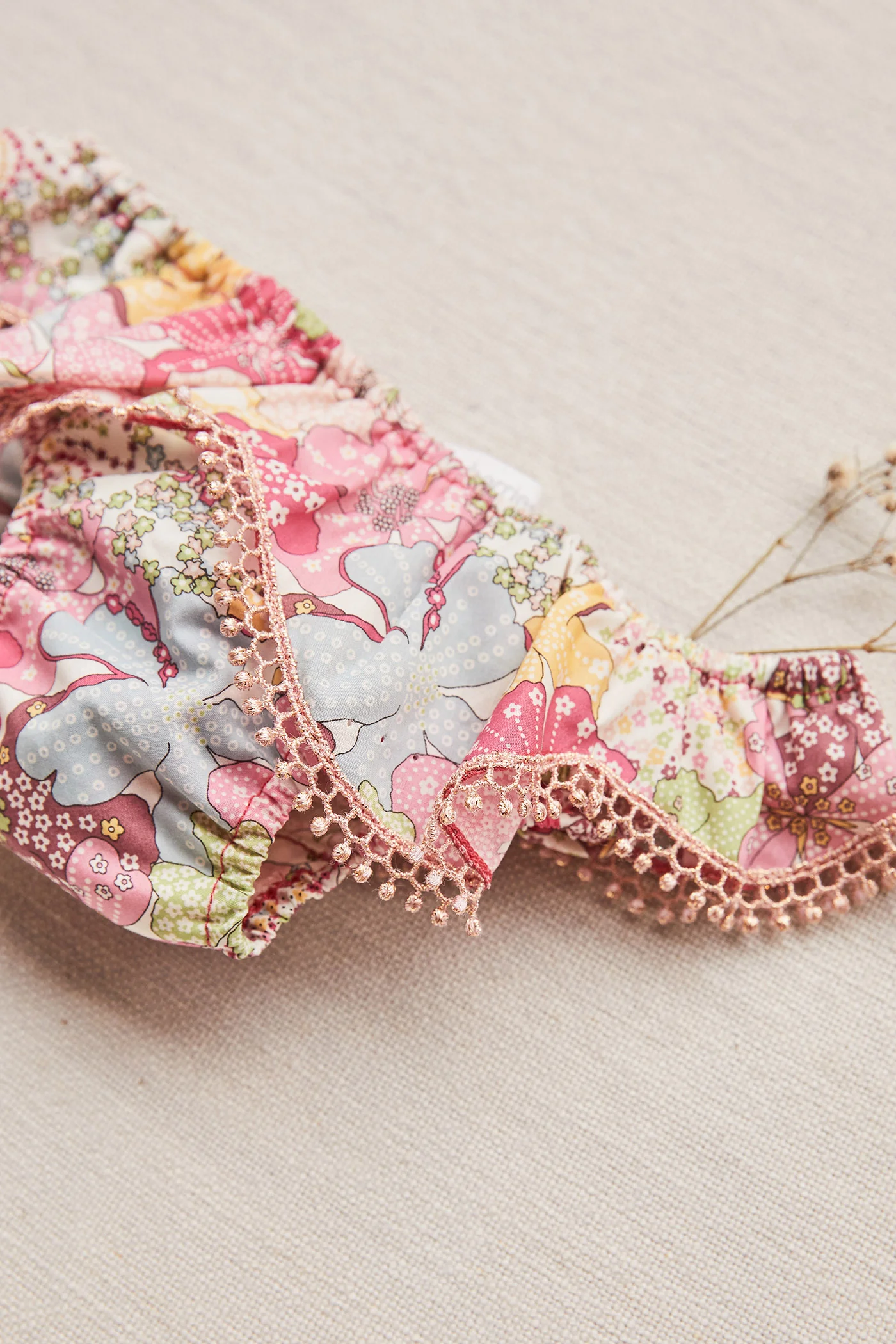 Circus in blue, pink and yellow flowers Liberty fabric - Swimwear Bottoms - Image 2