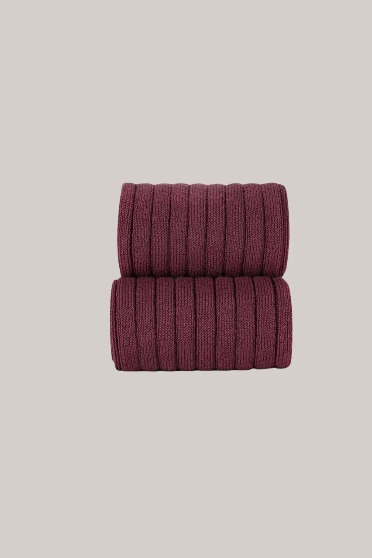 Cóndor Basic Ribbed Knee High Socks - Granate - Image 2