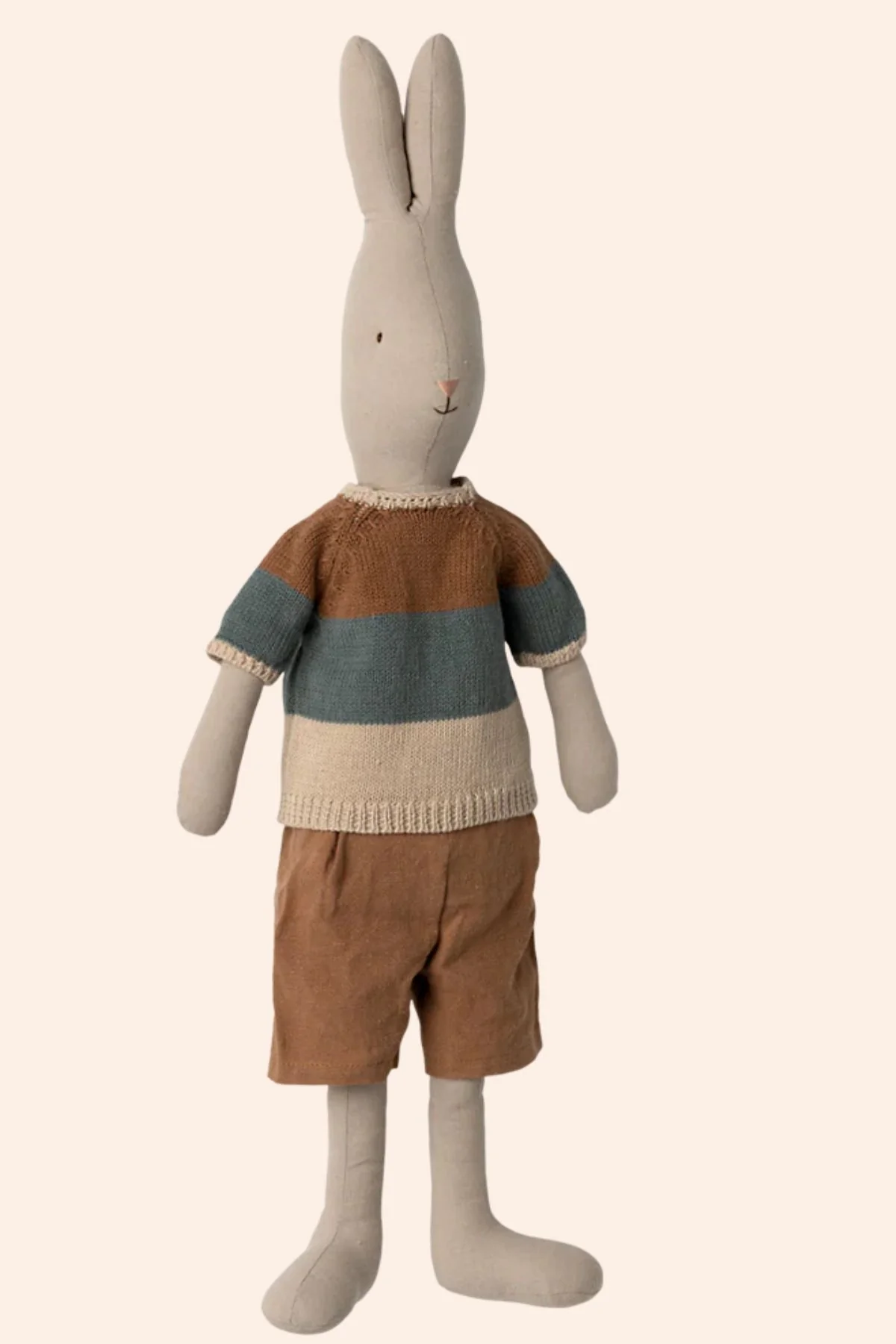 Maileg Rabbit Size 4 - Classic Knitted Shirt and Shorts