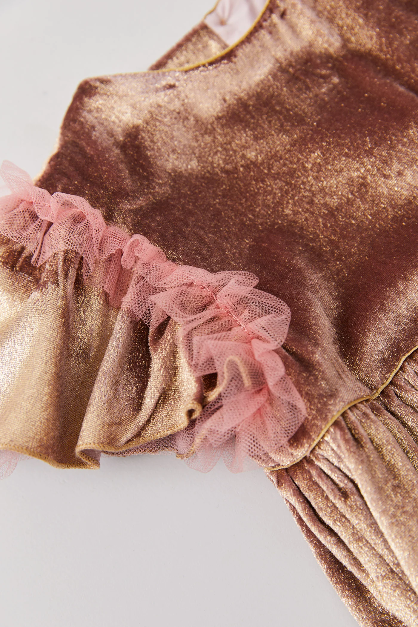 Cream Dress Gold Velvet - Occasional Party - Image 5