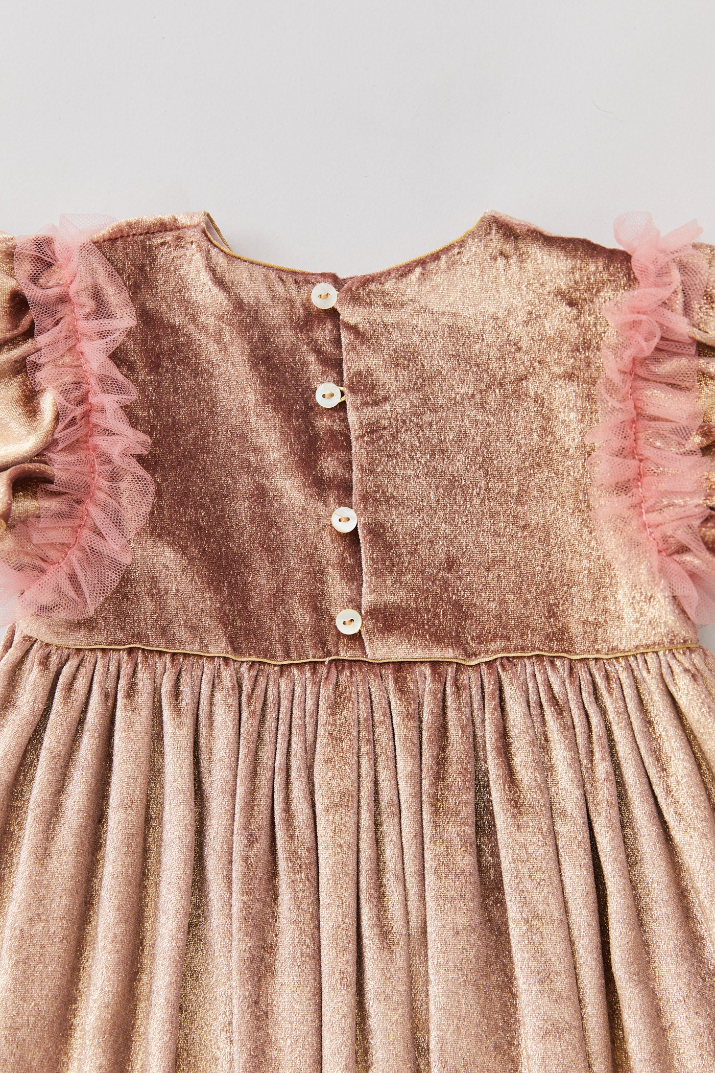 Cream Dress Gold Velvet - Occasional Party - Image 7