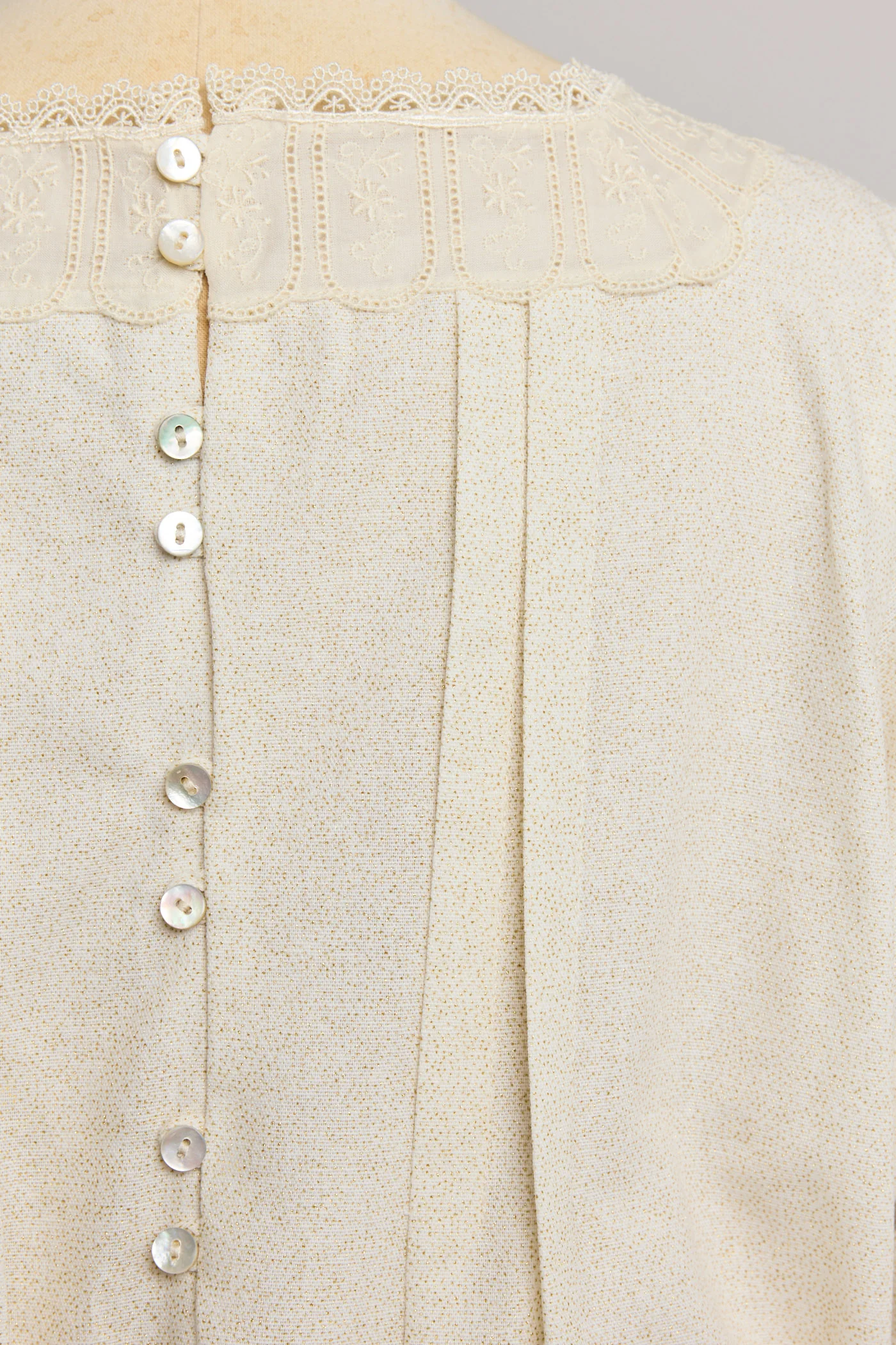 Custard Dress Cream in Gold Glitter - Image 9