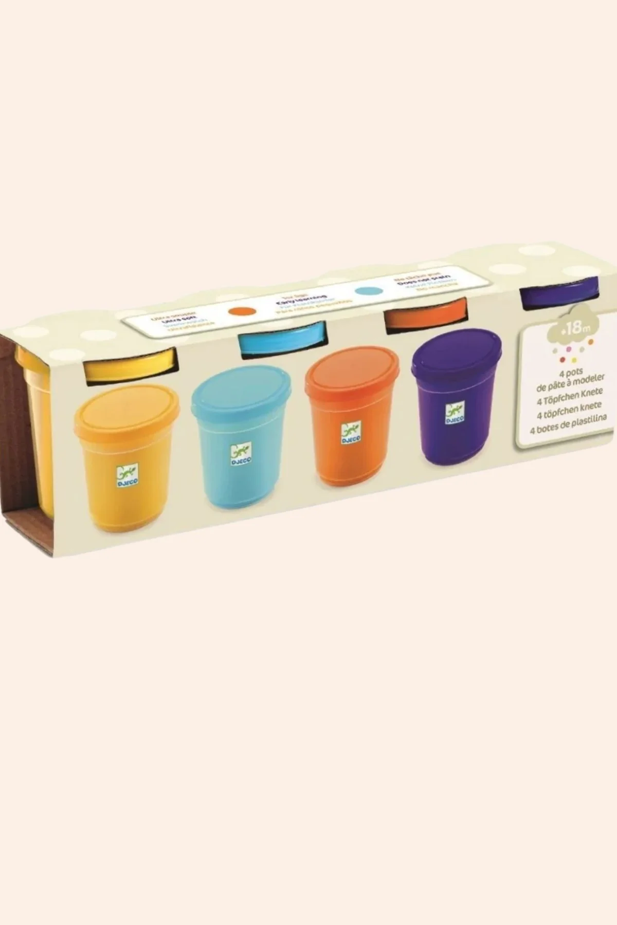 Djeco - 4 Tubes of Play Dough - Nature
