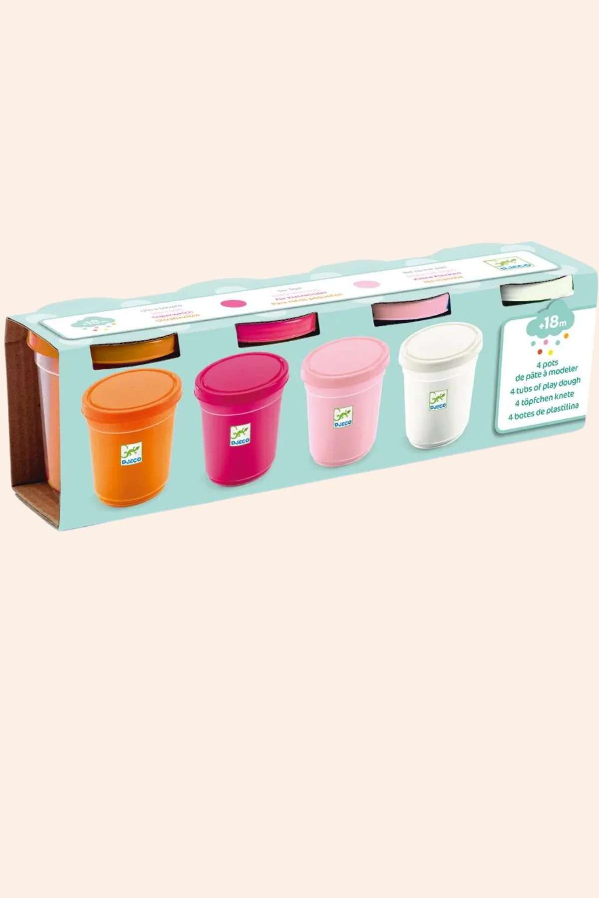 Djeco - 4 Tubes of Play Dough - Sweet