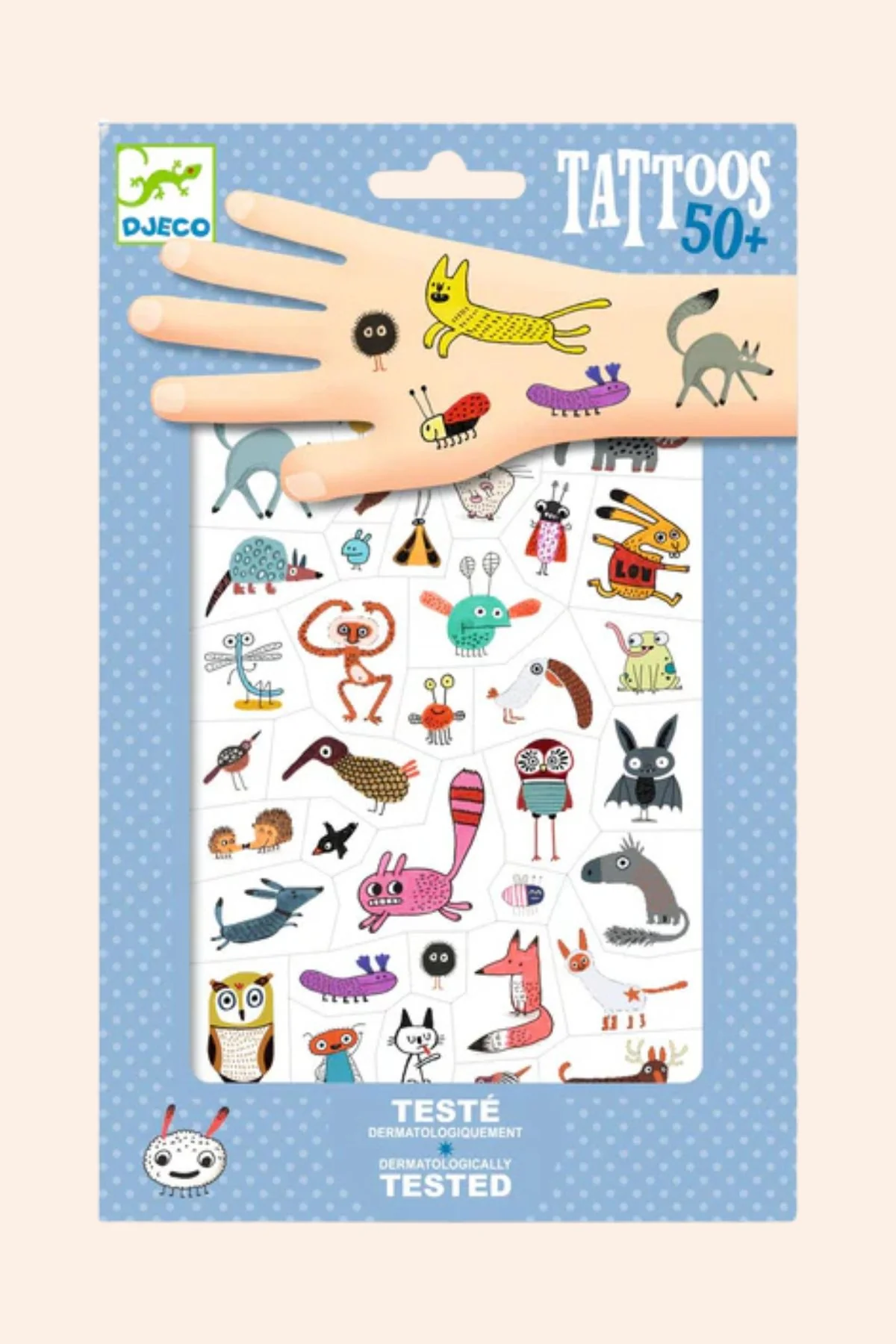 Djeco - 50 Tattoos - Little Critters - Temporary Tattoos
