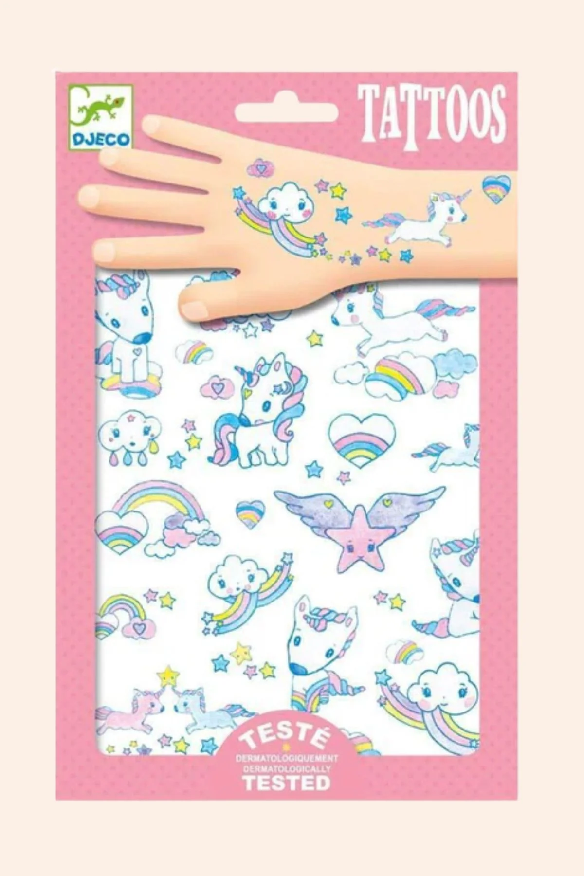 Djeco - 50 Temporary Tattoos -  Unicorns