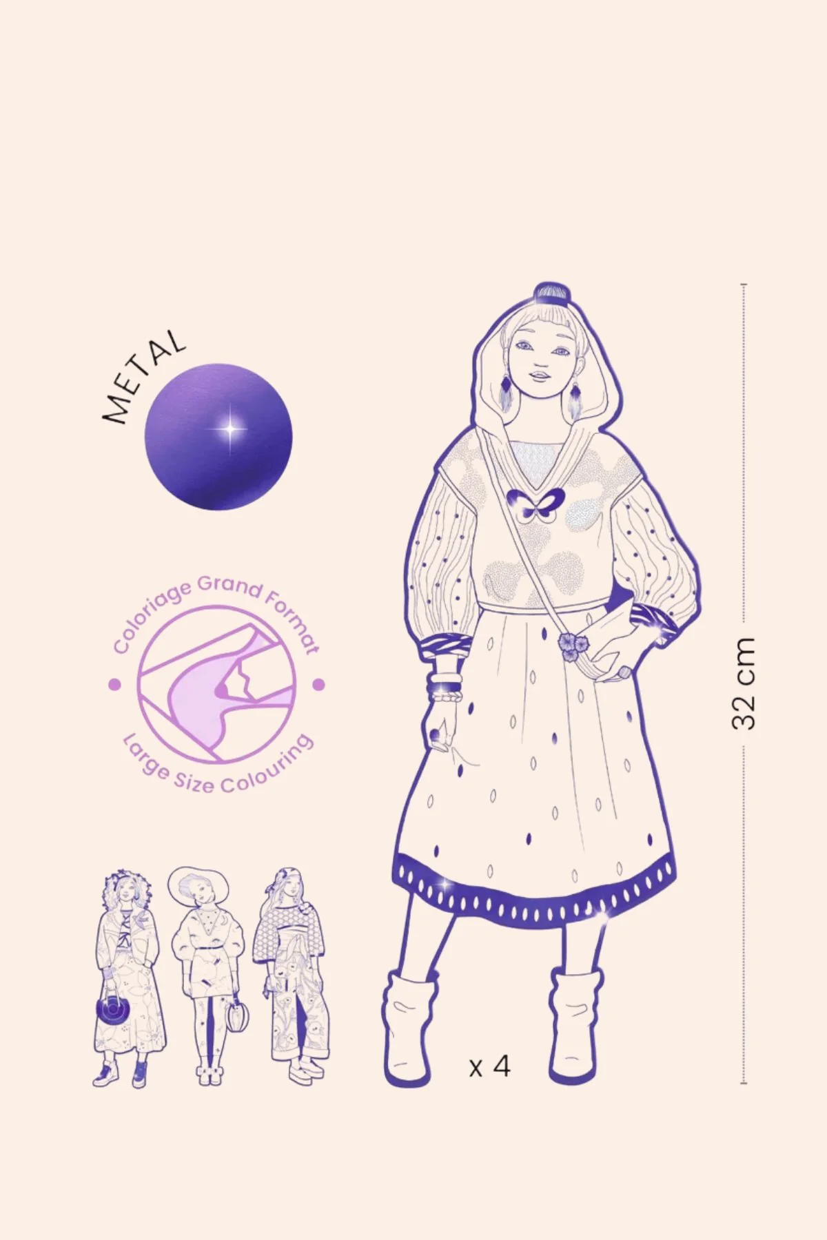 Djeco - Les Demoiselles - Fashion Colouring - Laura & Friends - Image 2