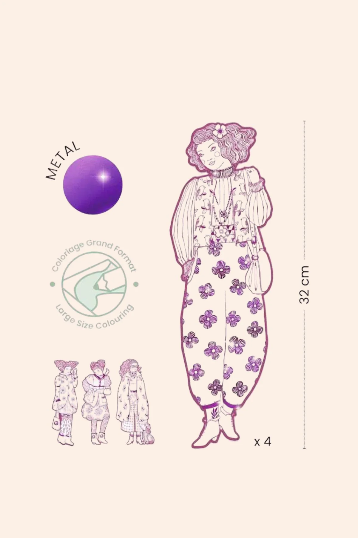 Djeco - Les Demoiselles - Fashion Colouring - Rosemary & Friends - Image 2