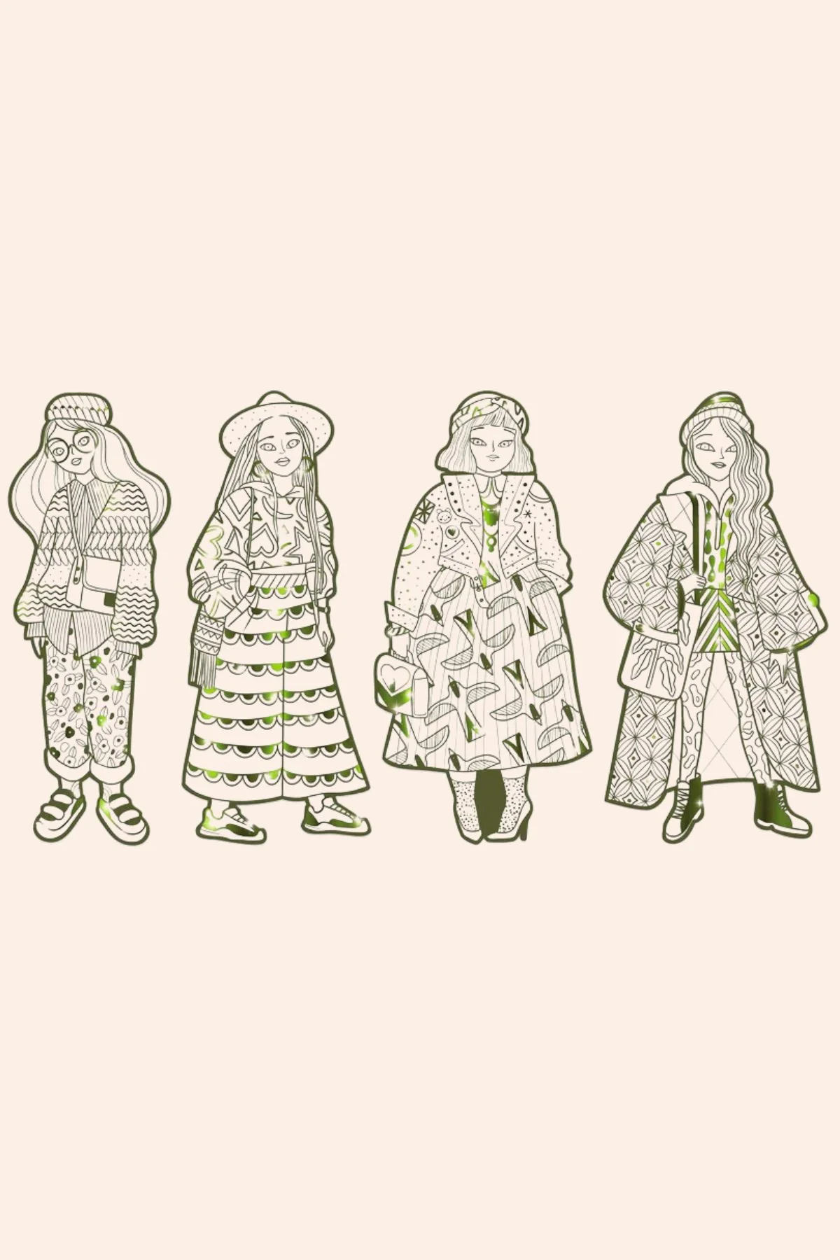 Djeco - Les Demoiselles - Fashion Colouring - Bowie & Friends - Image 2