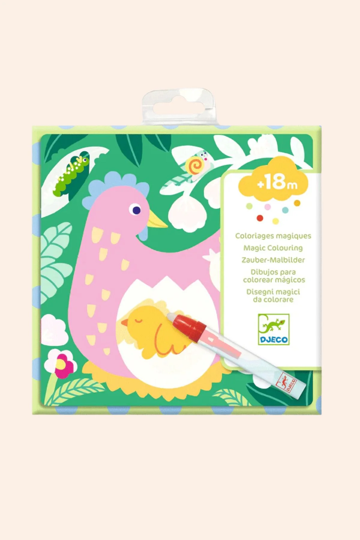 Djeco - Magic Colouring - Peekaboo! Garden Baby