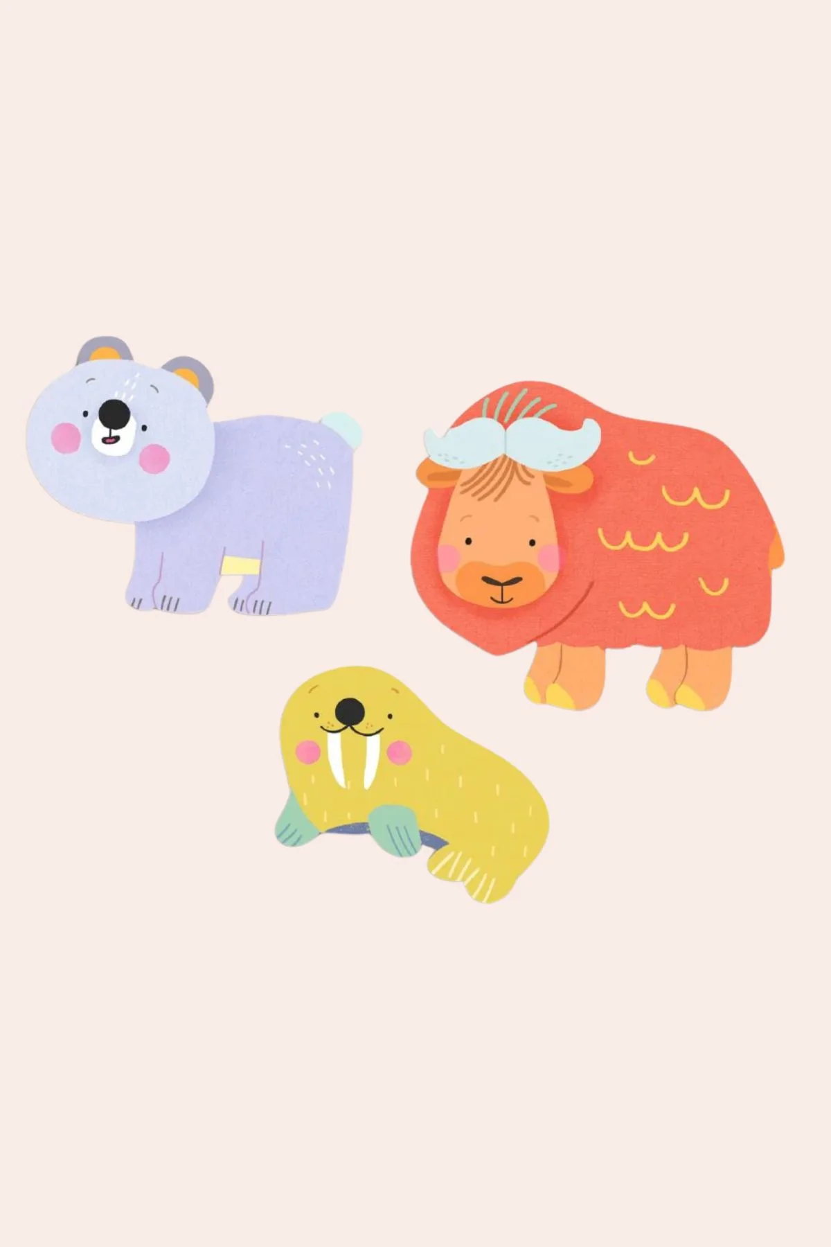 Djeco - Ice Field Animals - Stickers - Image 2